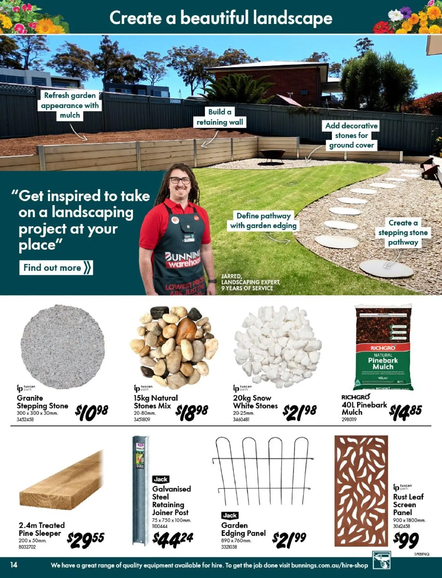 Bunnings Warehouse catalogue - valid from 09/09/2026 | Page: 14 | Products: Landscape, Stones, Screen