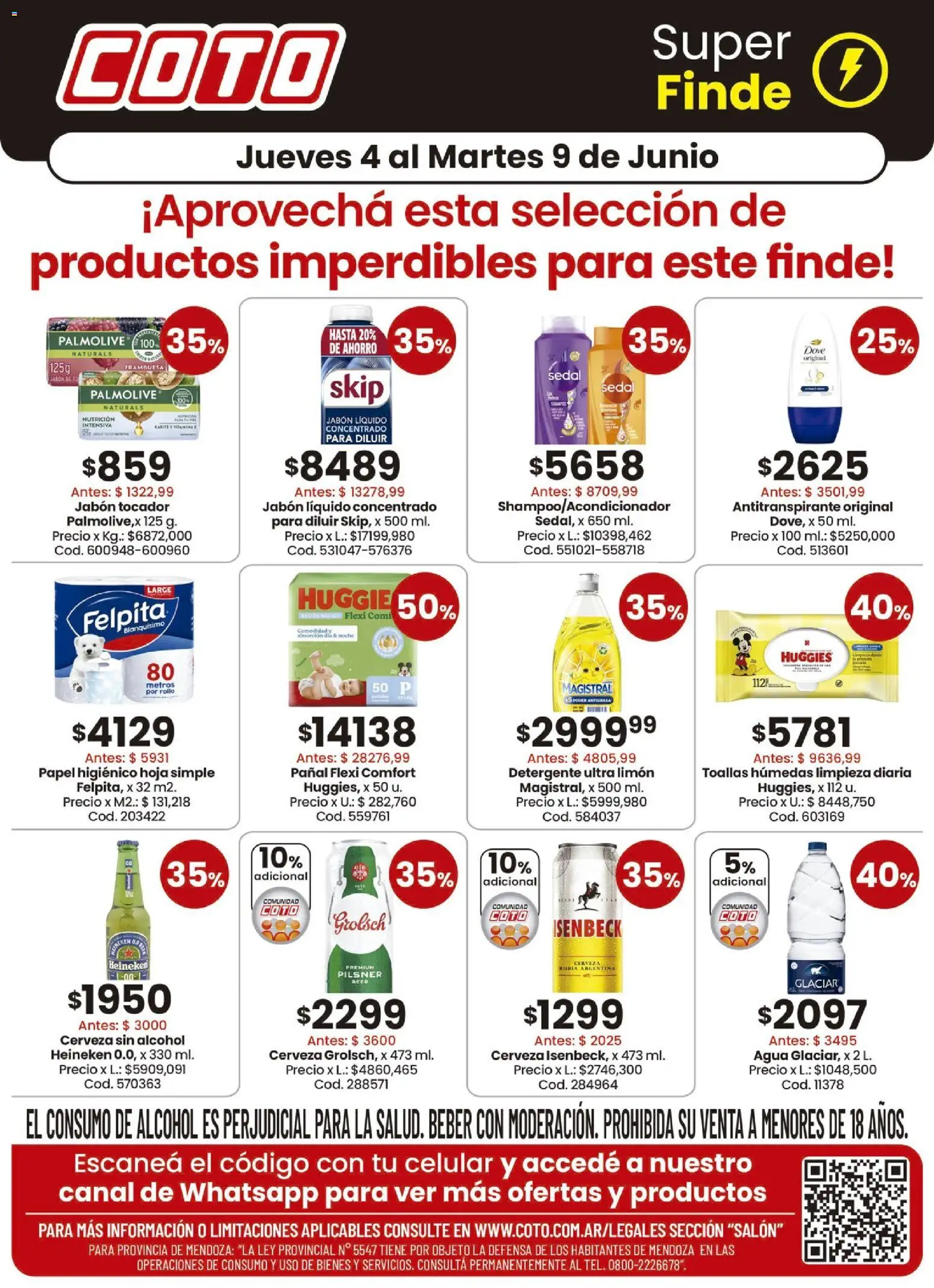 Coto - Salon Productos Motivo │ válido desde el 04.06.2026 | Página: 1 | Productos: Antigrasa, Detergente, Agua, Limón