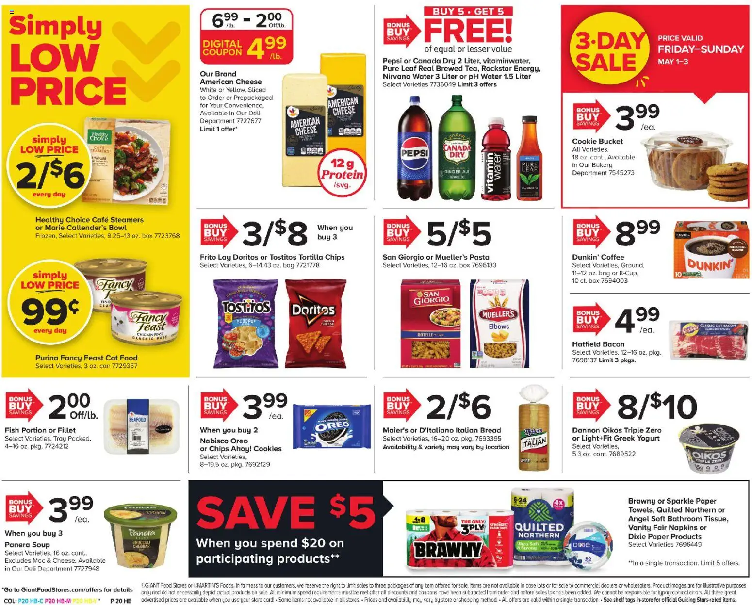 Giant Weekly Ad - valid from 01.05.2026 | Page: 4 | Products: Vitamin, Cat Food, Pasta, Chips