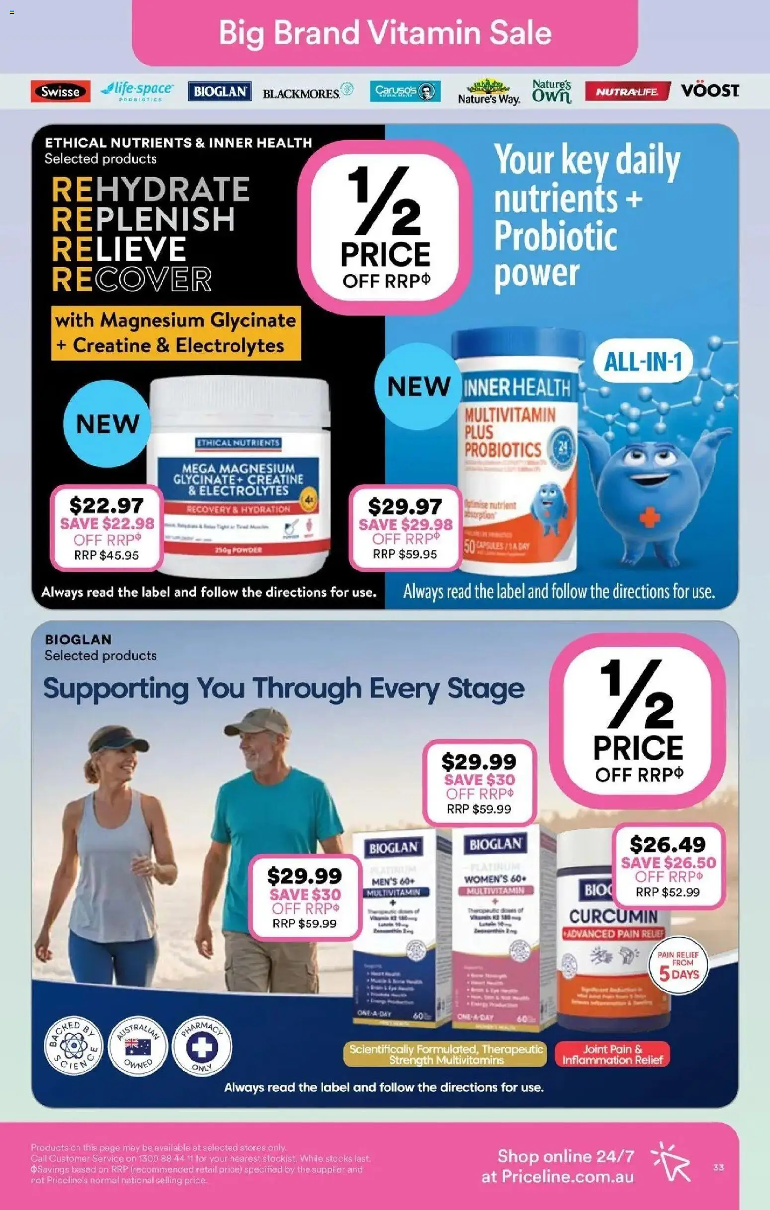 Priceline Pharmacy catalogue - valid from 03.06.2026 | Page: 33 | Products: Powder, Multivitamin, Nutrients, Pain relief