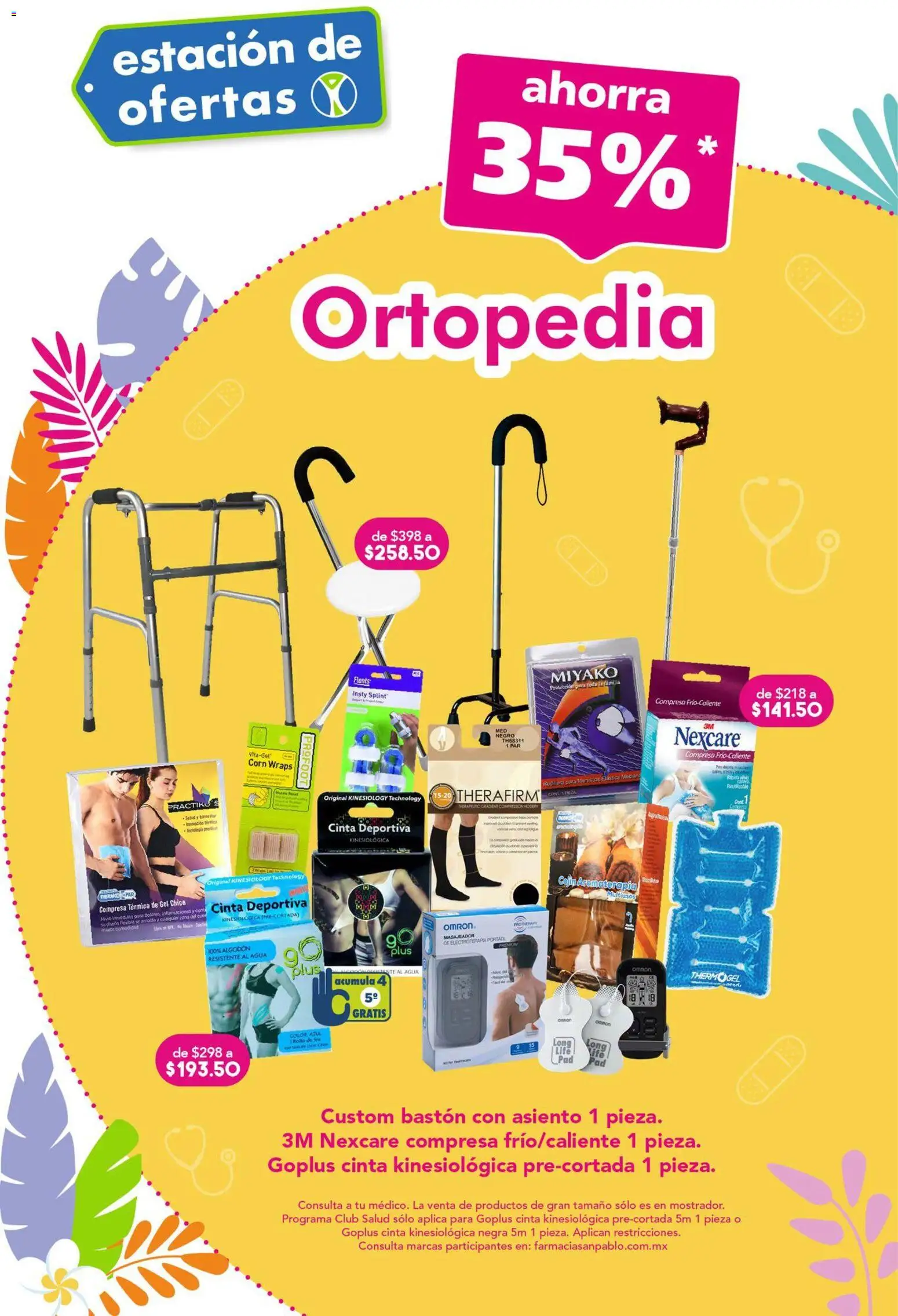 Nuevas ofertas de Farmacia San Pablo válidas en toda la República Mexicana desde el 19/07/2026. ¡Encuentra las mejores ofertas en Farmacia San Pablo catálogo! | Página: 13 | Productos: Agua, Algodón, Cinta, Flexible
