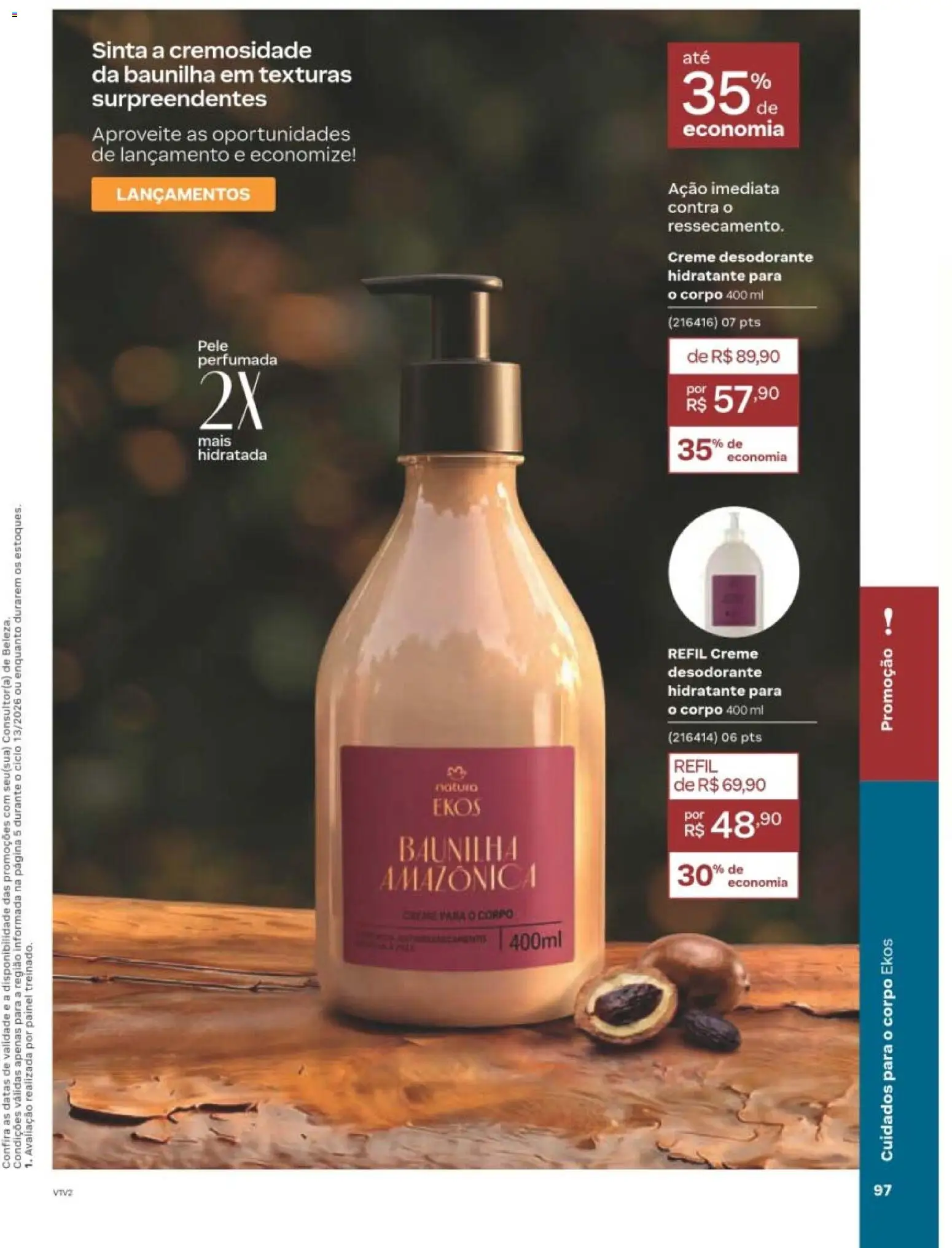 Natura Folheto - válido de 10/08/2026 | Página: 100 | Produtos: Baunilha, Desodorante, Creme