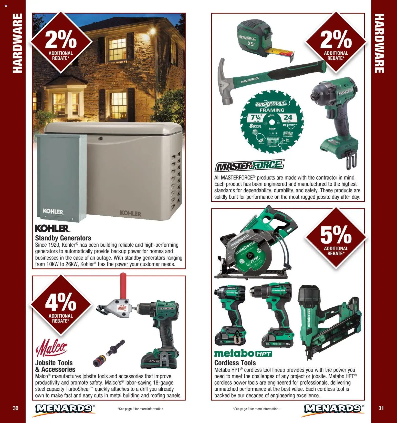 Menards Contractor Catalog - valid from 01/01/2026 | Page: 16 | Products: Tools, Case