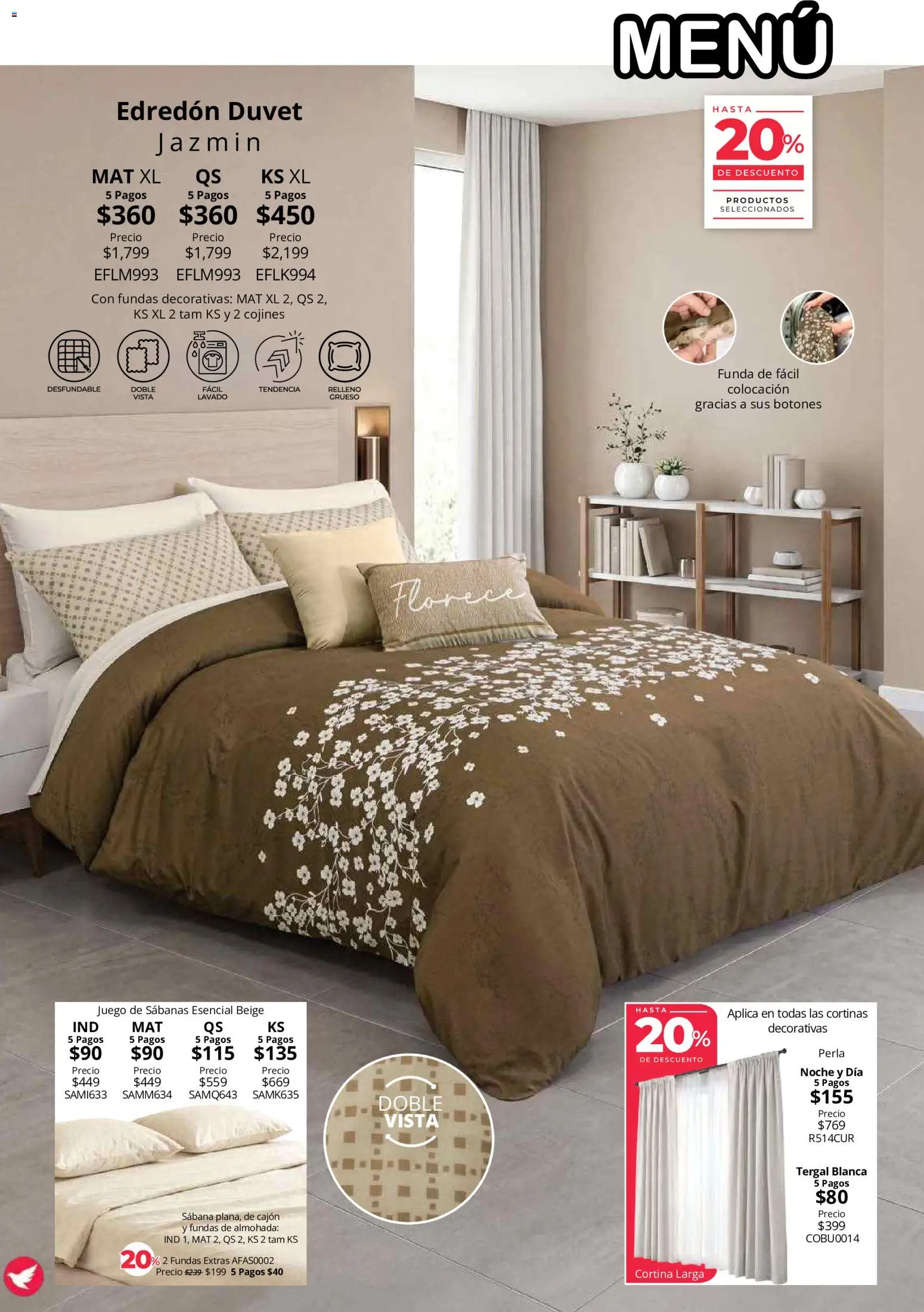 Nuevas ofertas de Colchas Concord válidas en toda la República Mexicana desde el 01/08/2026. ¡Encuentra las mejores ofertas en Colchas Concord catálogo! | Página: 5 | Productos: Funda, Almohada, Sabanas, Cortinas