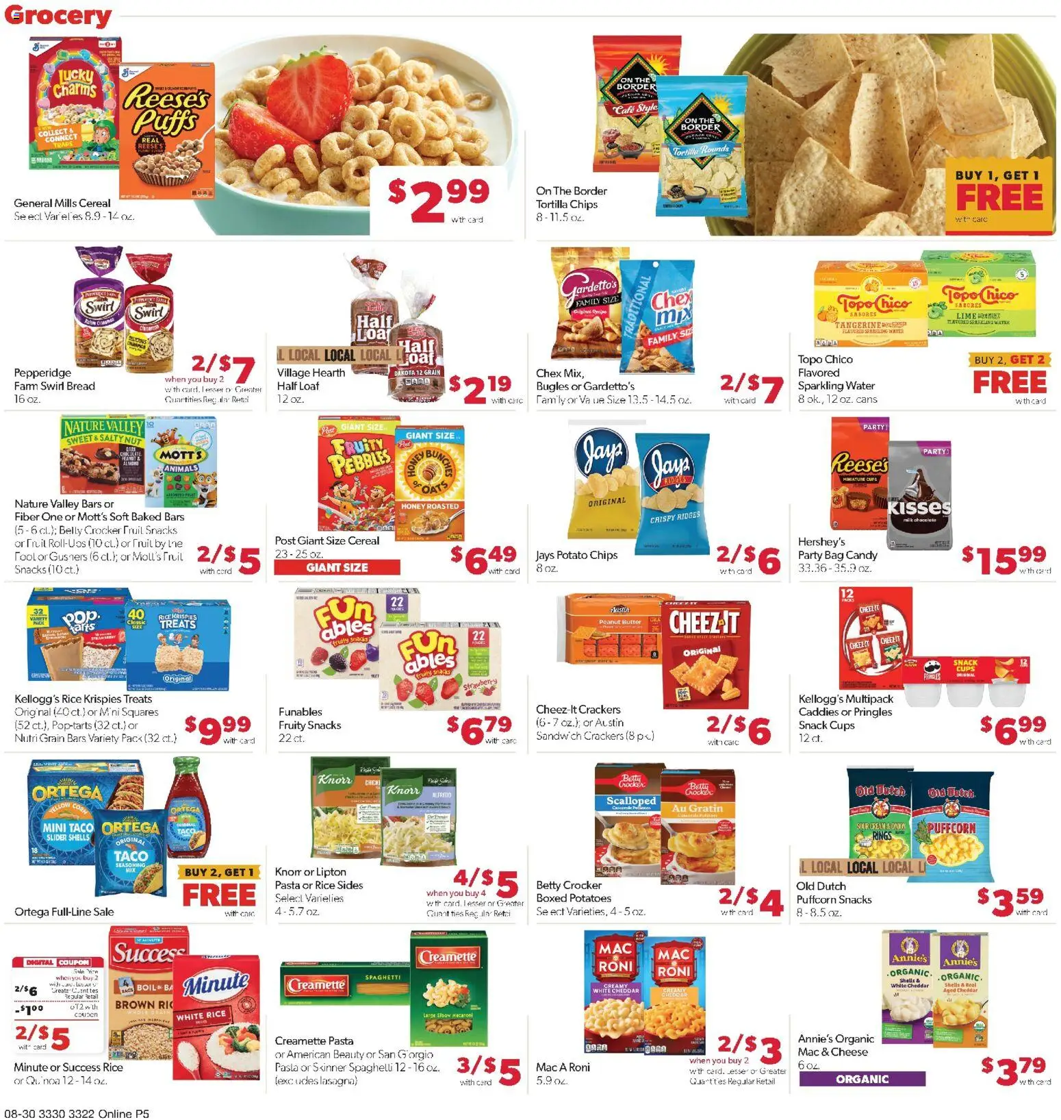 Family Fare Weekly Ad - MN - valid from 08/30/2026 | Page: 11 | Products: Chips, Water, Lasagna, Cereal