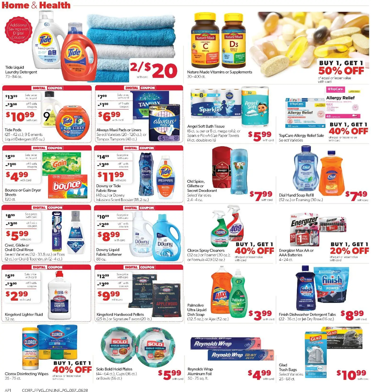 Family Fare Weekly Ad - MI - valid from 06/28/2026 | Page: 12 | Products: Fabric softener, Detergent, Pads, Tampons