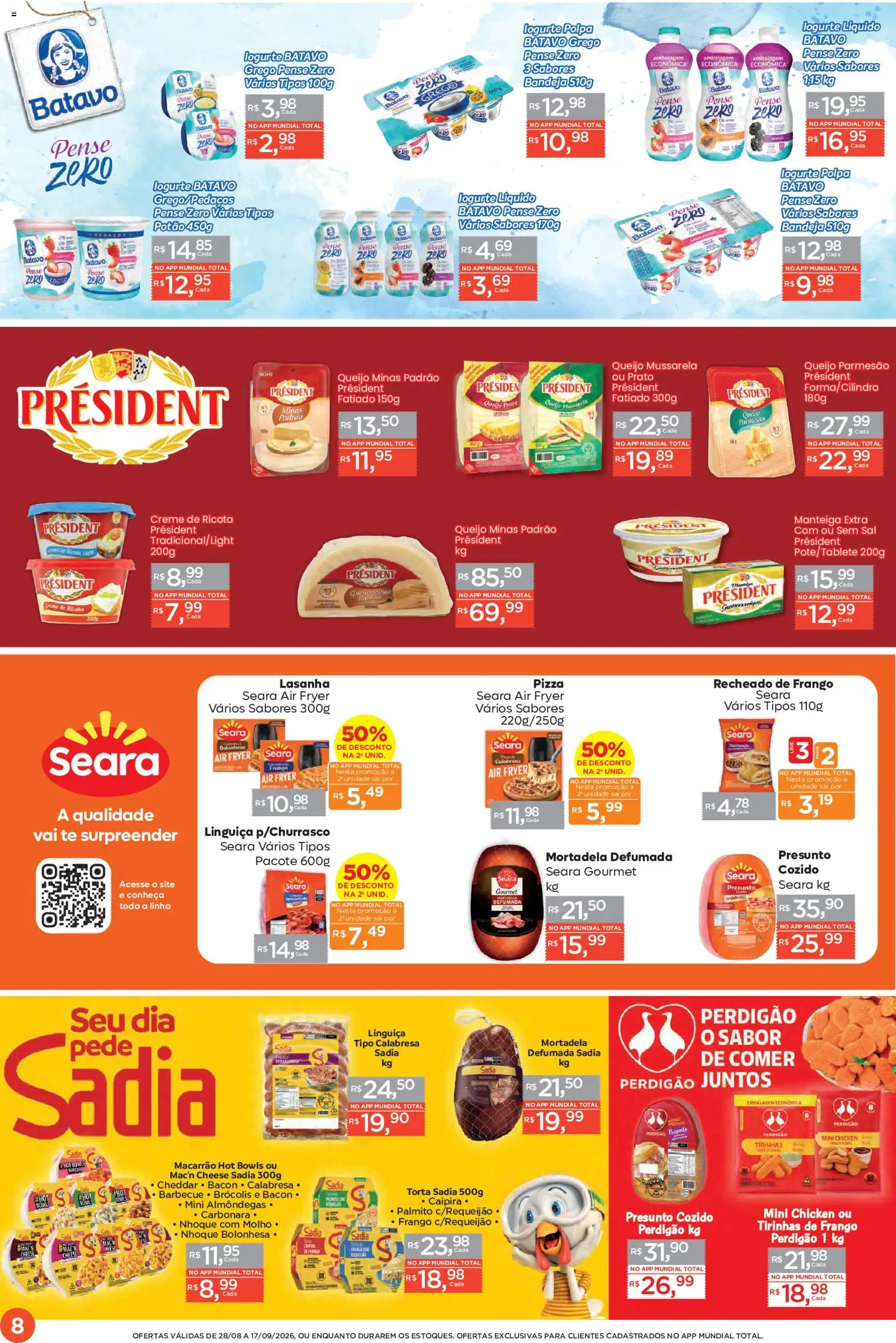 Mundial Folheto - válido de 20/08/2026 | Página: 10 | Produtos: Manteiga, Presunto, Nhoque, Sal