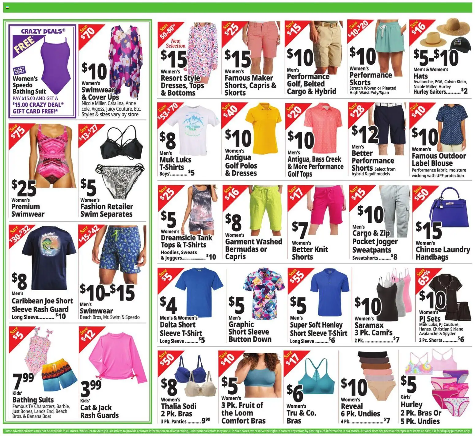 Ocean State Job Lot Weekly Ad - valid from 04.06.2026 | Page: 9 | Products: Blouse, Swimwear, Shorts, UPS