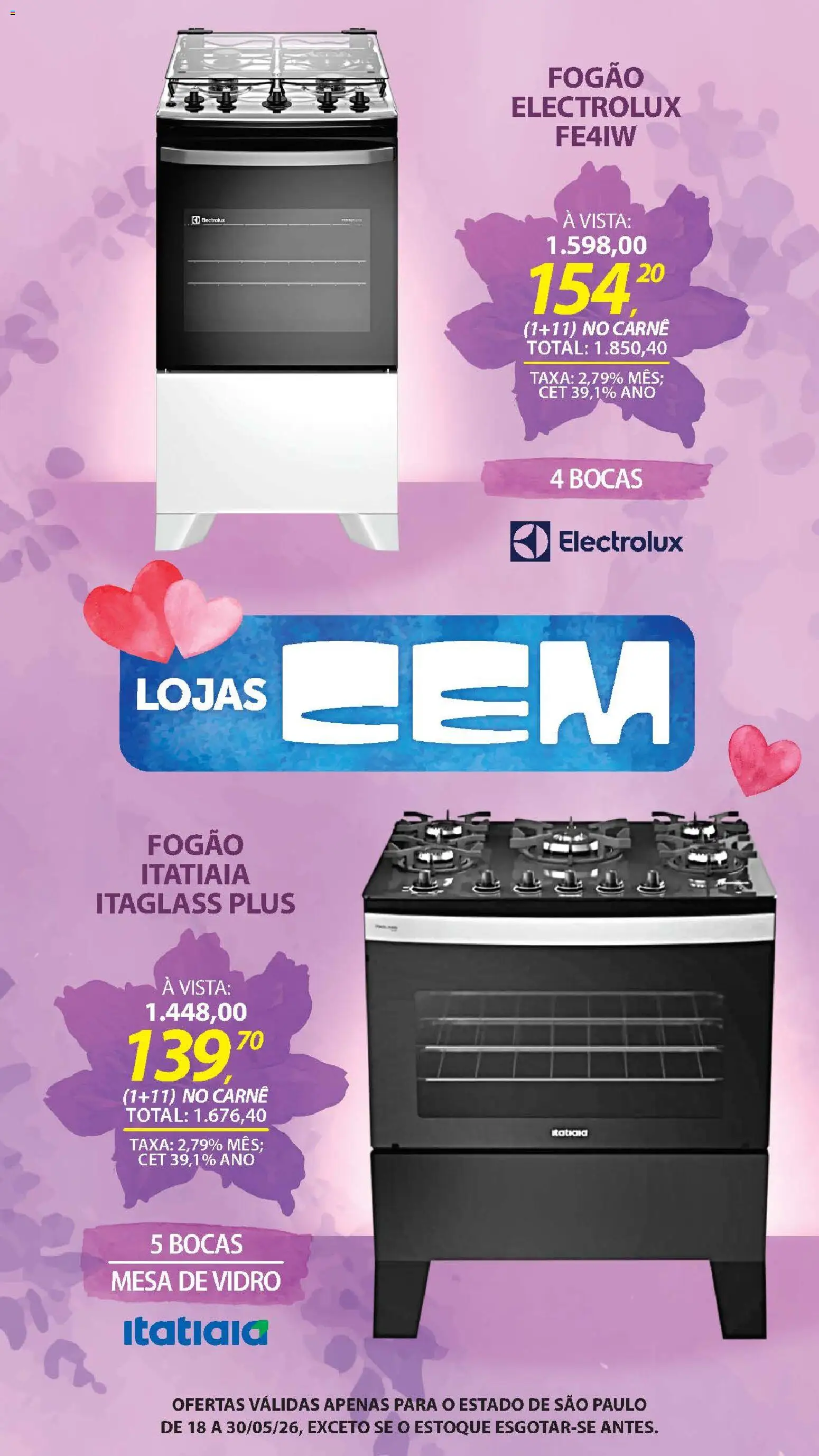 Lojas Cem - Ofertas atuais de 18/05/2026 ? Não perca as melhores promoções! | Brasil