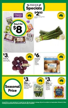 Preview of Woolworths catalogue - valid from 09/09/2026 | Page: 12 | Products: Cucumbers, Potatoes, Onions, Onion
