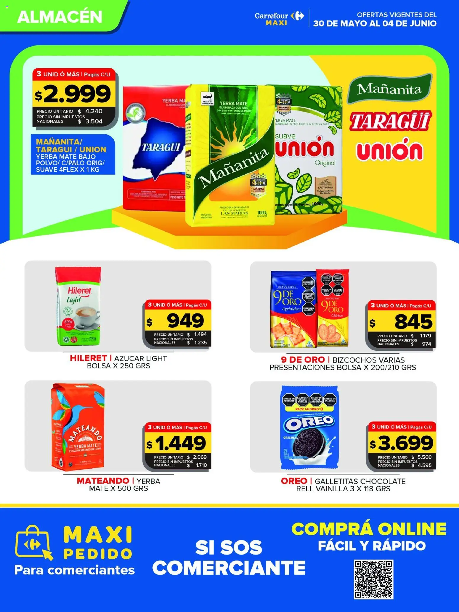 Carrefour Maxi catálogo │ válido desde el 30.05.2026 | Página: 4 | Productos: Azucar, Yerba, Polvo, Bizcochos