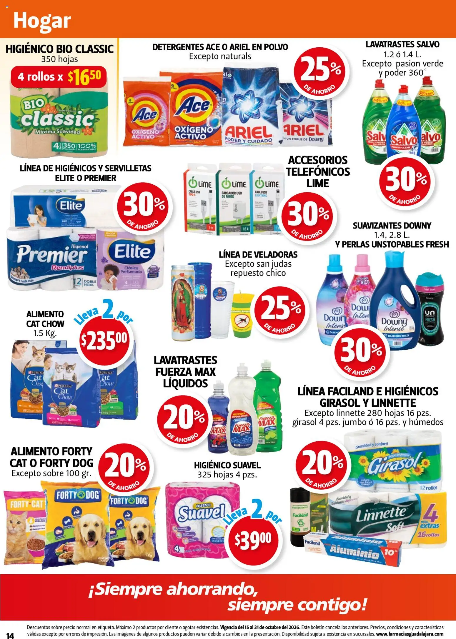 Nuevas ofertas de Farmacia Guadalajara válidas en toda la República Mexicana desde el 15/10/2026. ¡Encuentra las mejores ofertas en Farmacia Guadalajara catálogo! | Página: 14