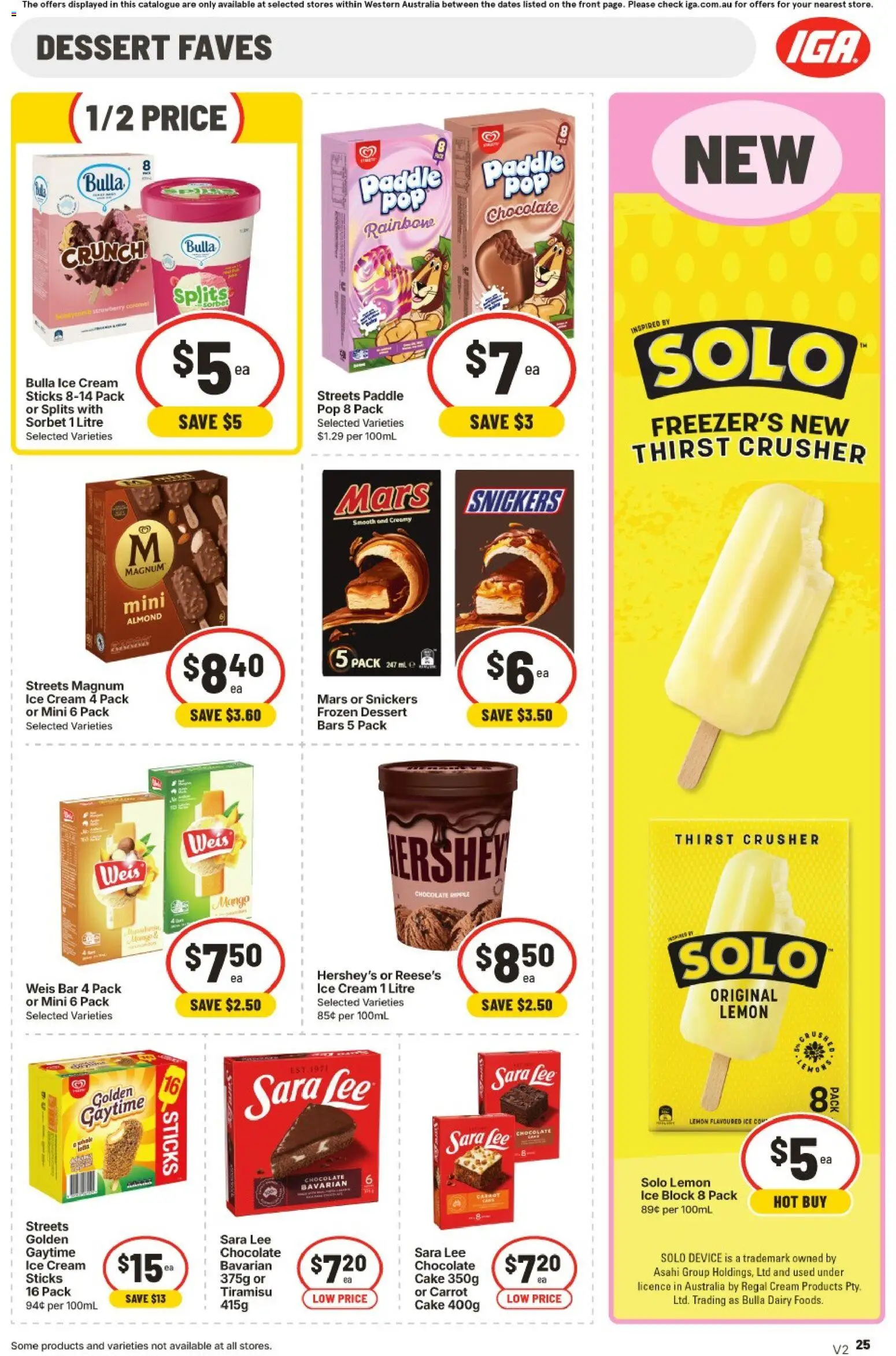 IGA catalogue - valid from 30/09/2026 | Page: 34 | Products: Dessert, Lemon, Device, Magnum ice cream