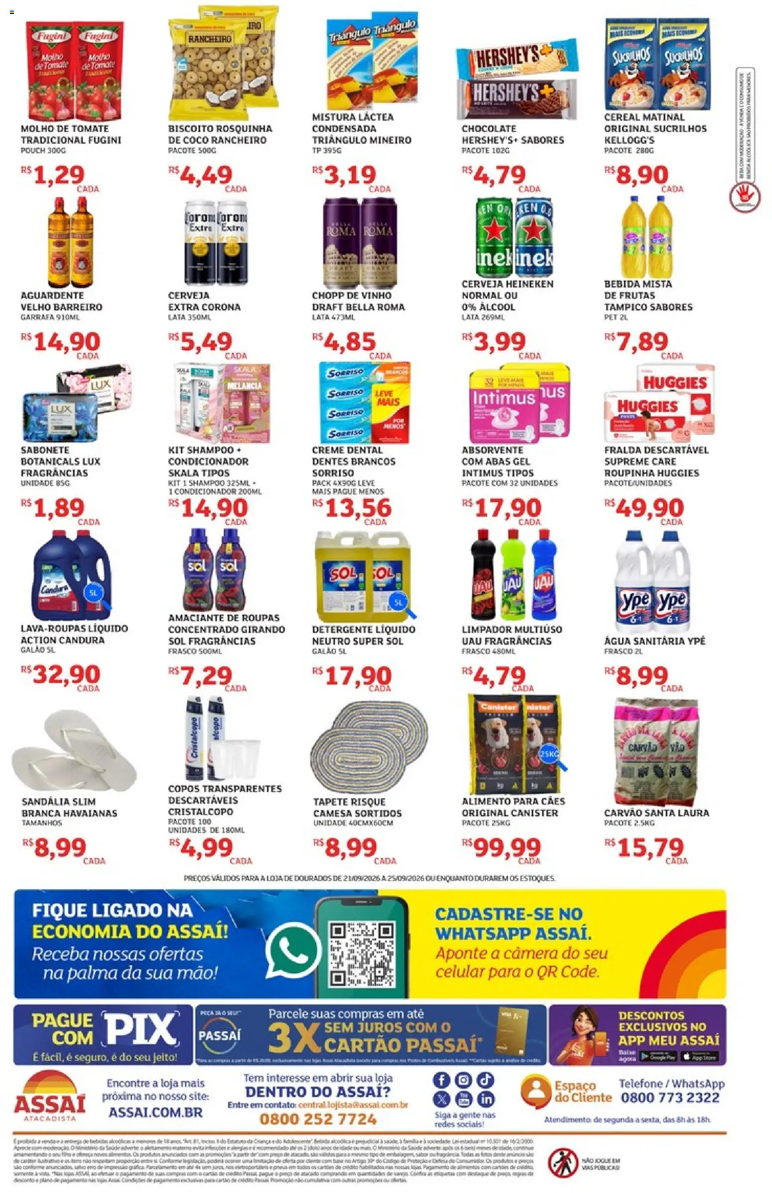 Assaí Atacadista Folheto - válido de 21/09/2026 | Página: 2 | Produtos: Telefone, Rosquinha, Absorvente, Amaciante