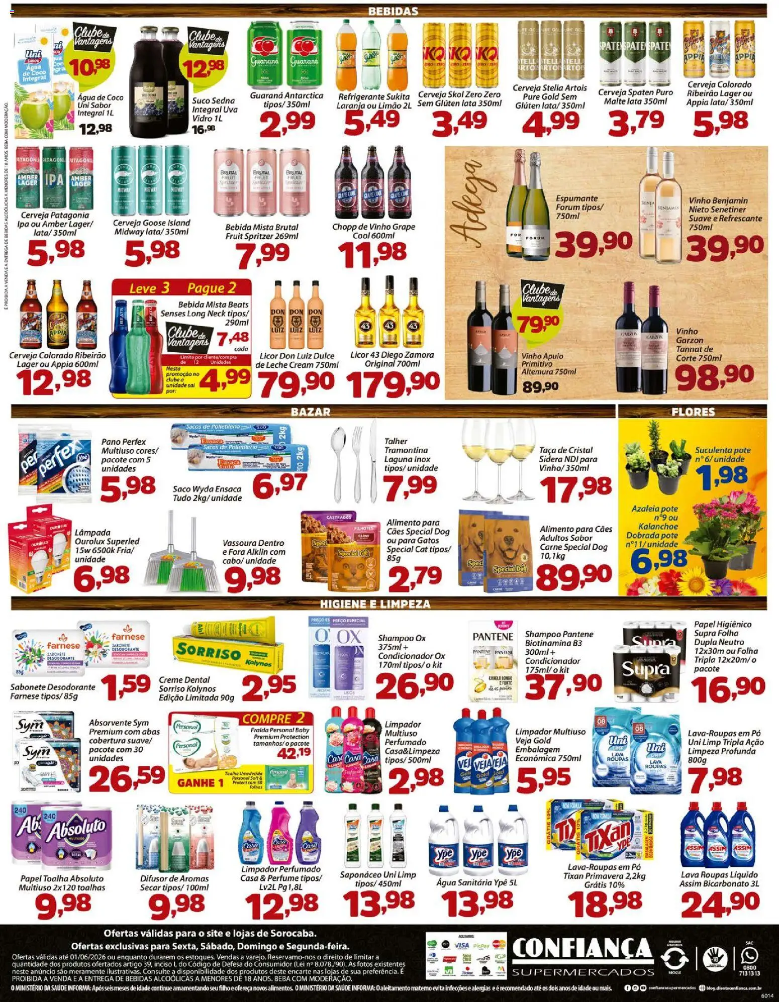 Confiança Folheto - válido de 29.05.2026 | Página: 4 | Produtos: Água de coco, Flores, Saponáceo, Vassoura