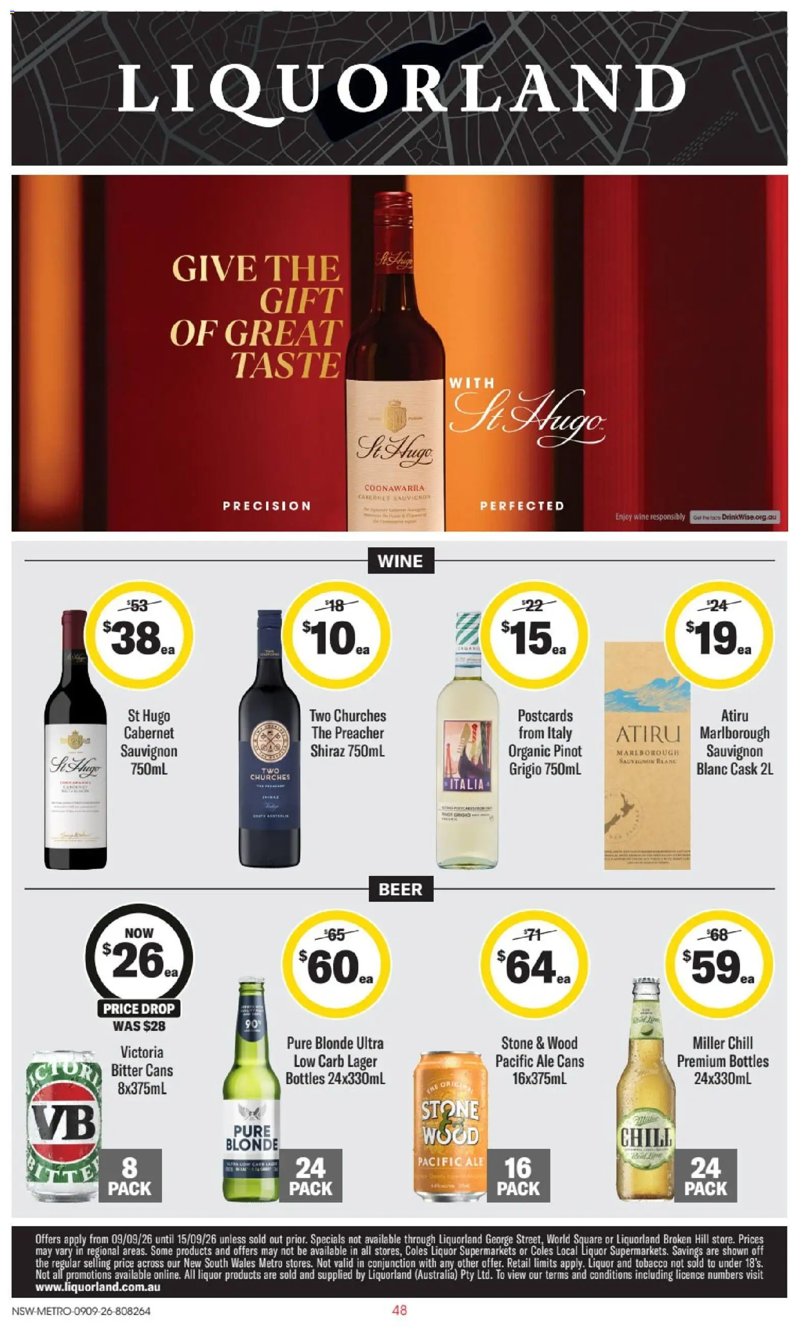 Liquorland catalogue - valid from 09/09/2026 | Page: 1 | Products: Wine, Beer, Wood