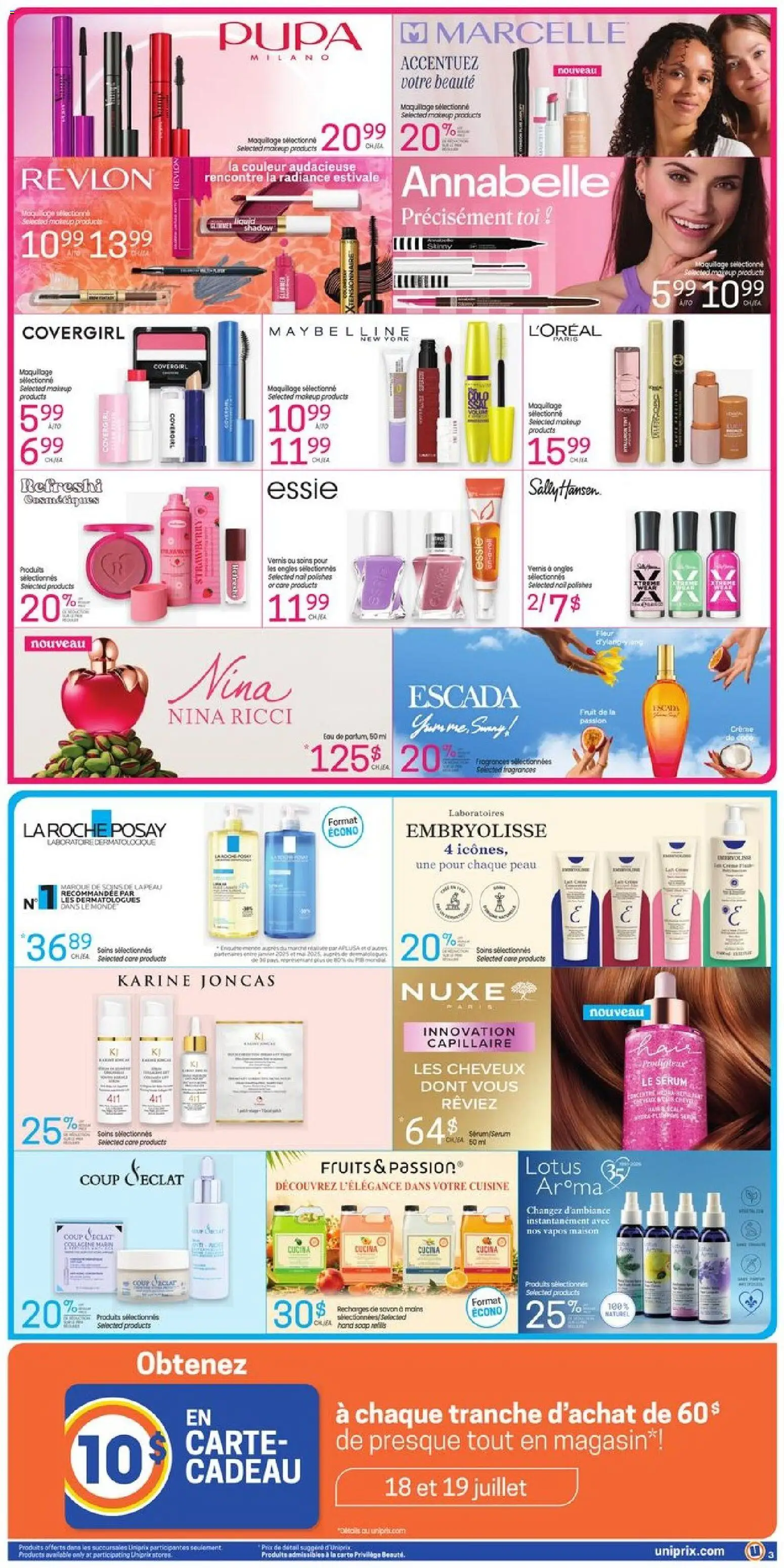 Uniprix flyer valid from Jul 16, 2026 | Page: 4 | Products: Fruit, Lotus, Soap