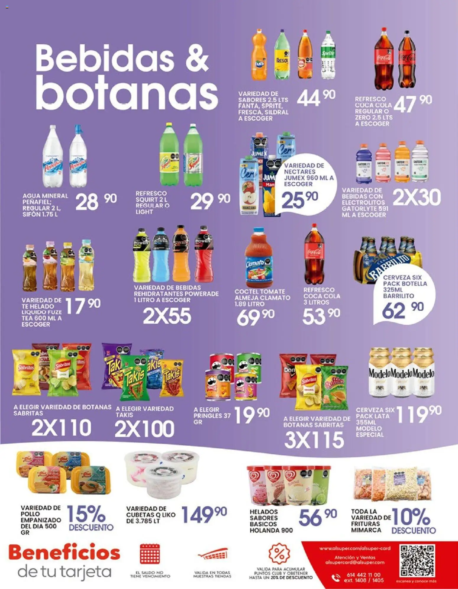 Nuevas ofertas de Alsuper válidas en toda la República Mexicana desde el 24/04/2026. ¡Encuentra las mejores ofertas en Alsuper folleto Calera! | Página: 7 | Productos: Refresco, Agua, Helado, Botella