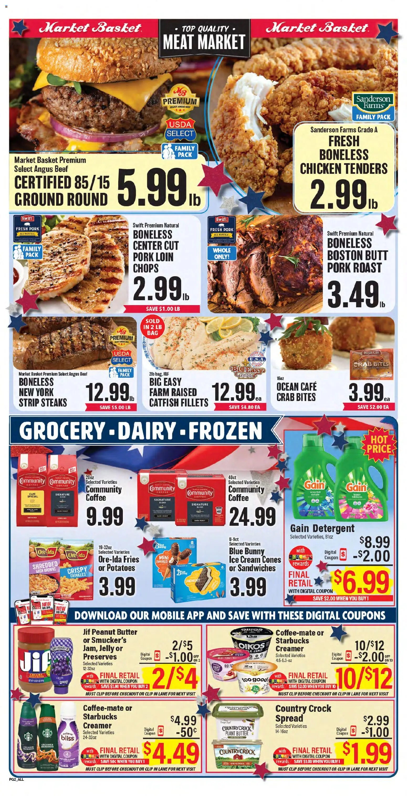 Market Basket Weekly Ad - valid from 03.06.2026 | Page: 4 | Products: Basket, Coffee, Detergent, Cream