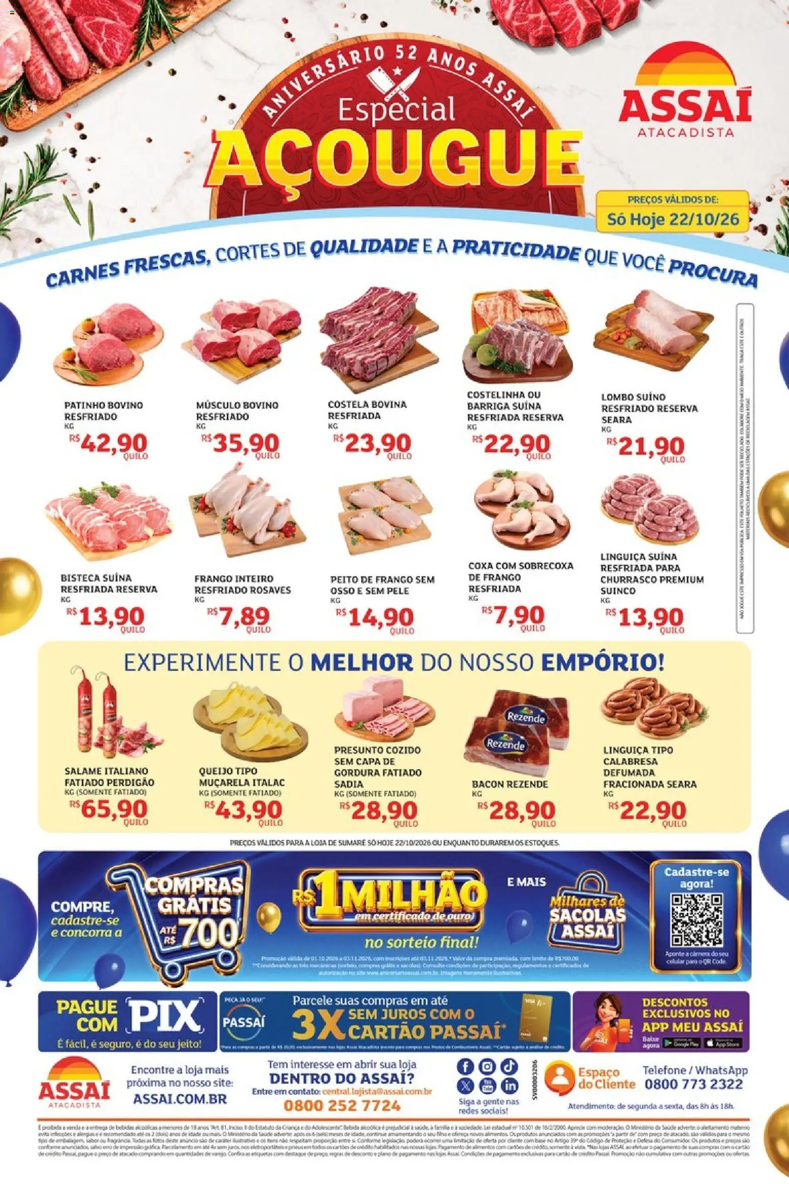 Assaí Atacadista Folheto - válido de 22/10/2026 | Página: 1