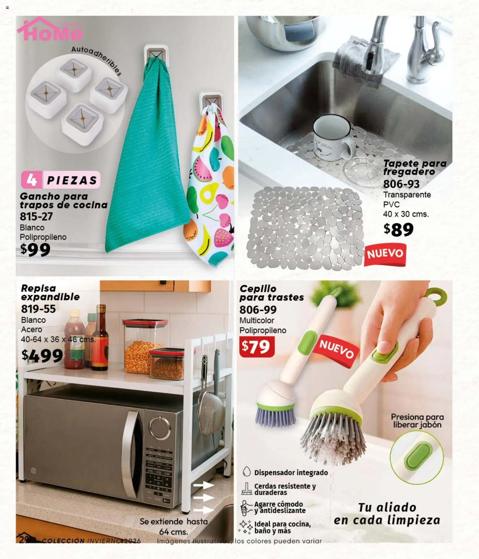 Nuevas ofertas de Cklass válidas en toda la República Mexicana desde el 11/09/2026. ¡Encuentra las mejores ofertas en Cklass catálogo We Invierno! | Página: 92 | Productos: Repisa, Cocina, Tapete, Jabón