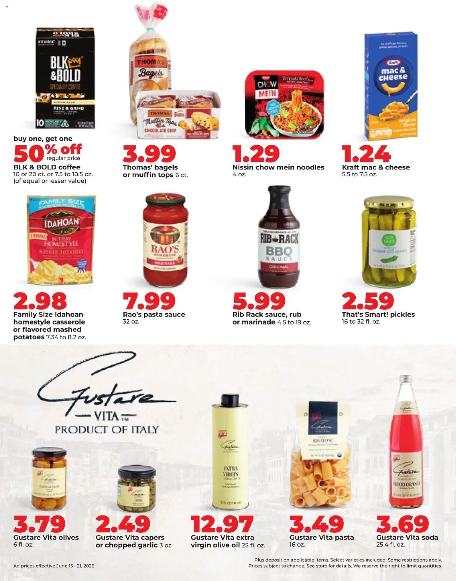 HyVee Weekly Ad - valid from 15.06.2026 | Page: 24 | Products: Cheese, Coffee, Noodles, Sauce