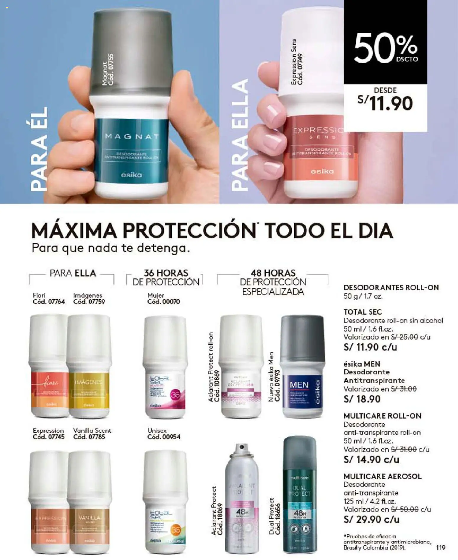Catálogo Ésika válido desde 30.05.2026 | Página: 119 | Productos: Desodorante, Antitranspirante, Té