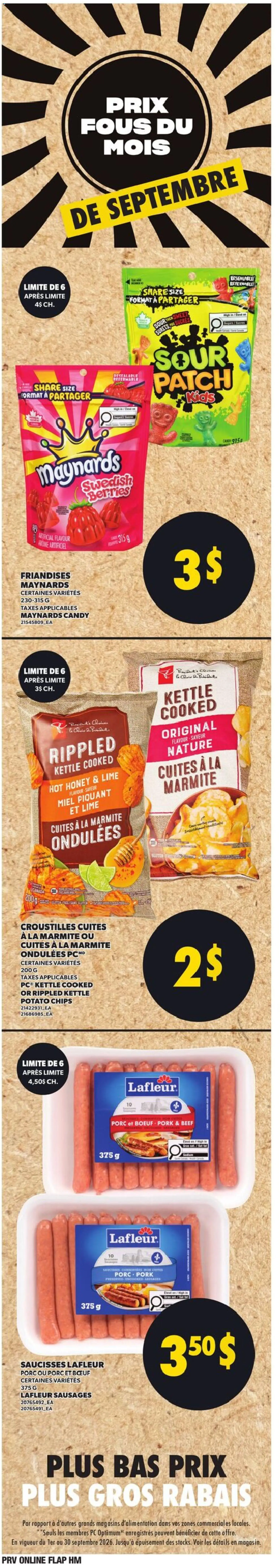 Provigo flyer valid from Sep 17, 2026 | Page: 6 | Products: Chips, Lime, PC, Kettle