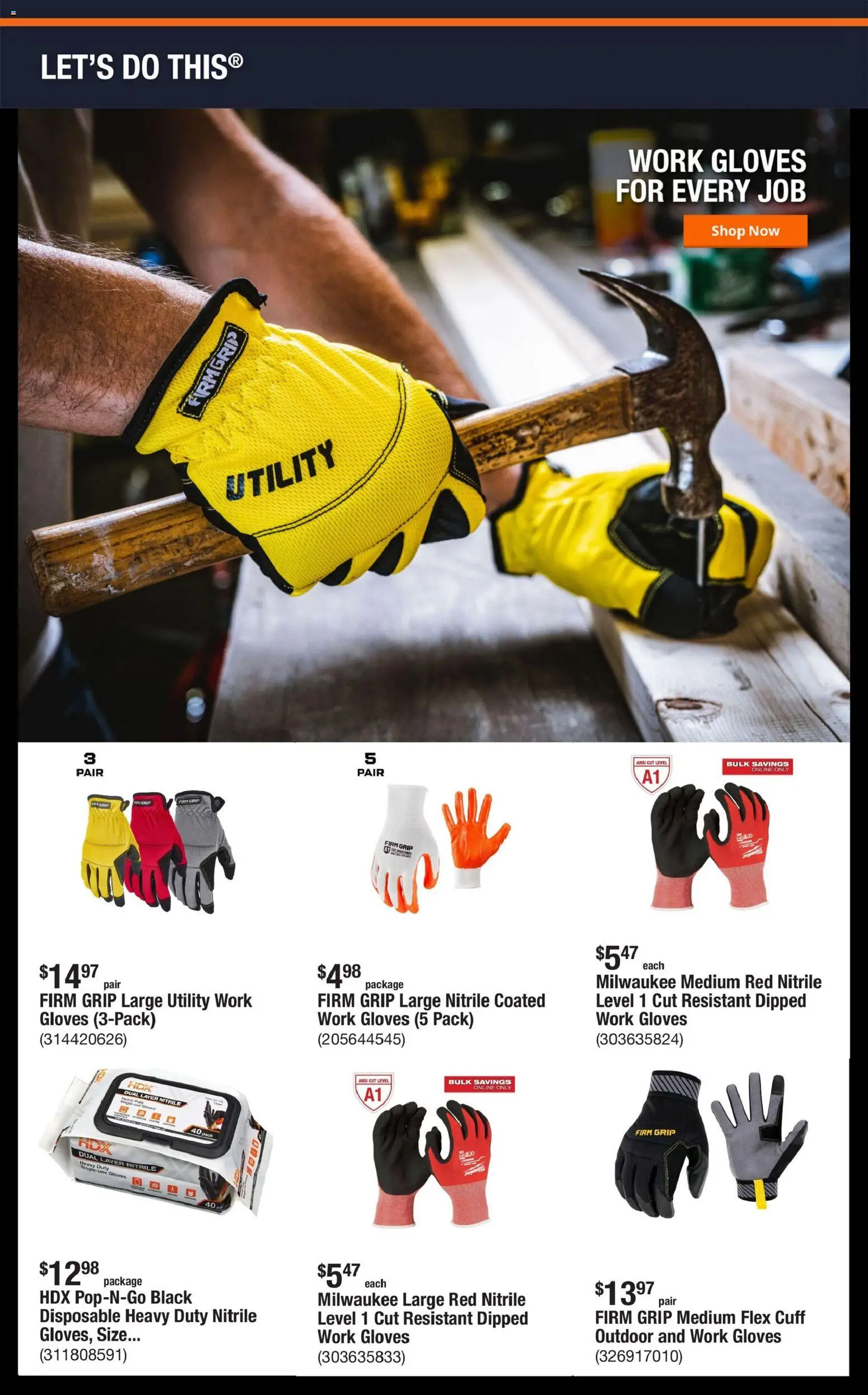 Home Depot Shop Pro Ad - CA - valid from 04.05.2026 | Page: 4 | Products: Gloves