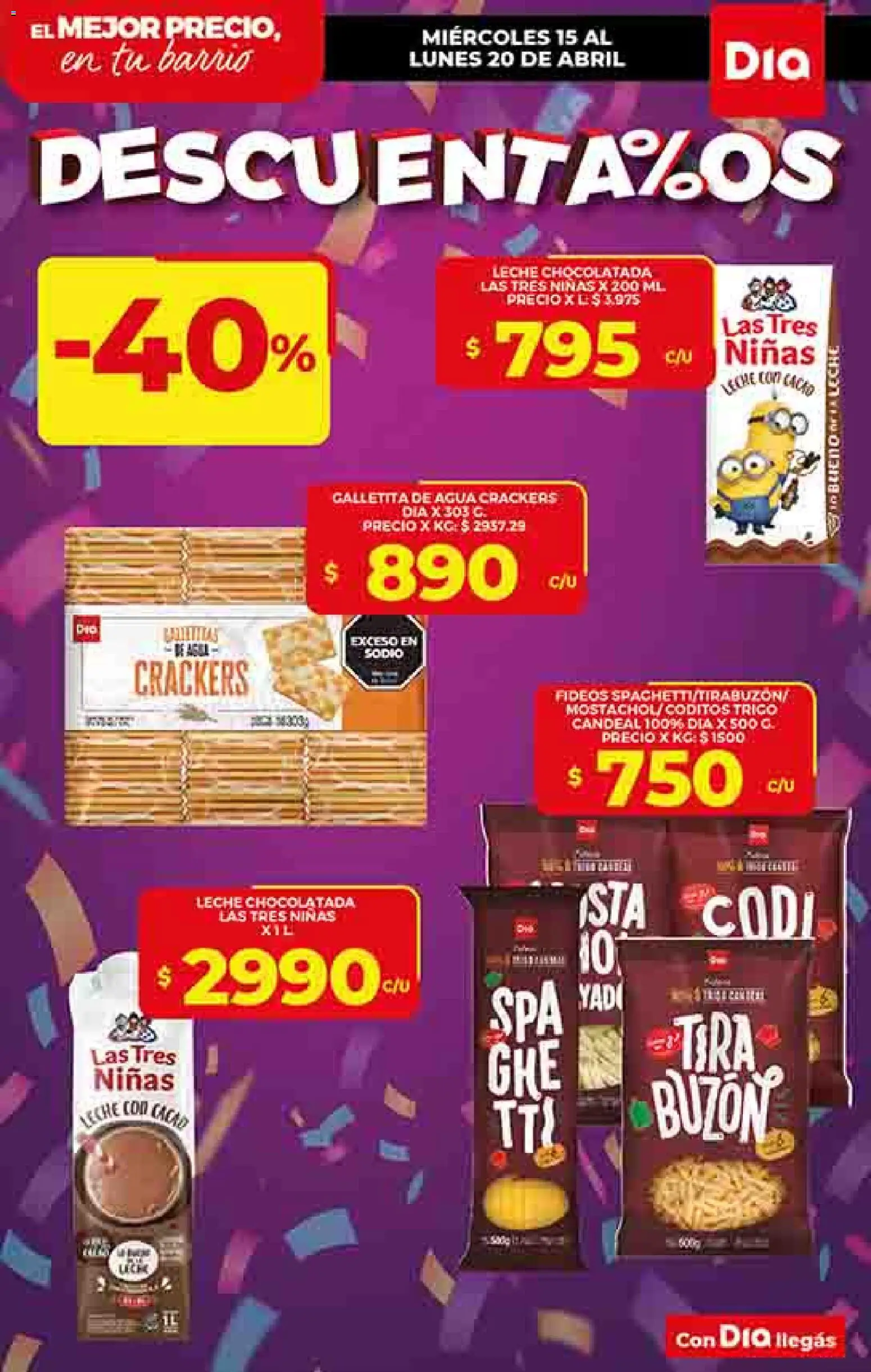 Supermercado DIA Ofertas │ válido desde el 15.04.2026 | Página: 7 | Productos: Buzón, Agua, Chocolatada, Fideos