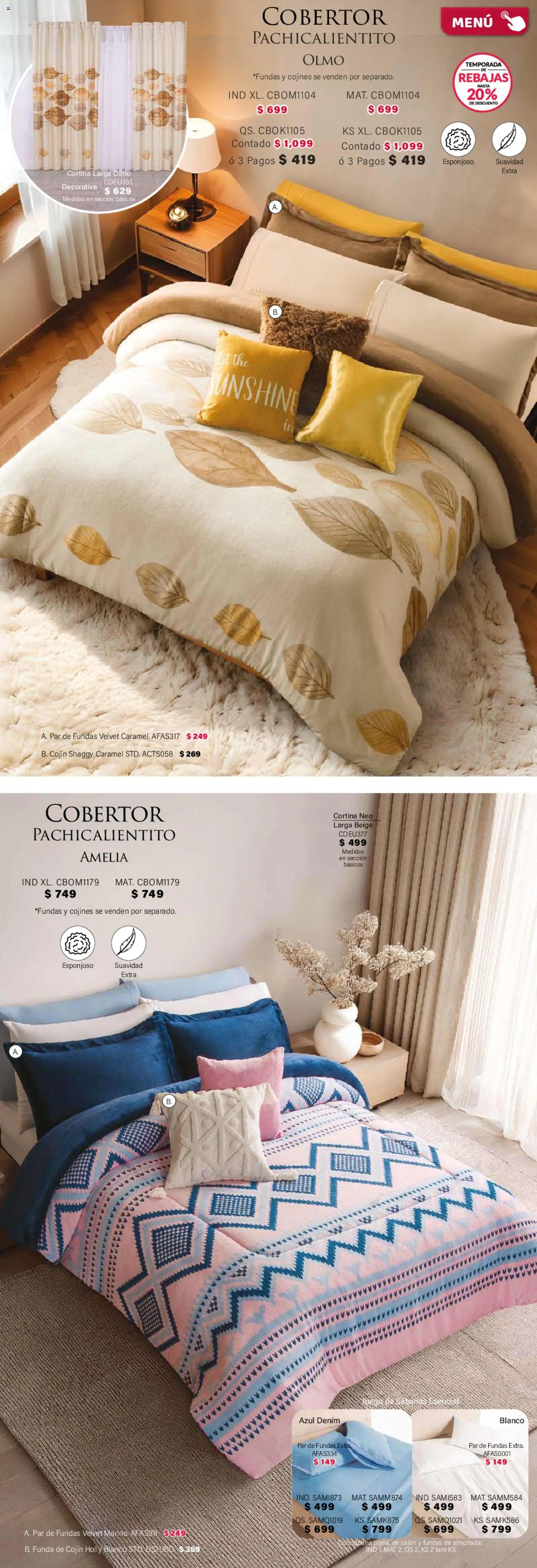 Nuevas ofertas de Colchas Concord válidas en toda la República Mexicana desde el 01/02/2026. ¡Encuentra las mejores ofertas en Colchas Concord catálogo! | Página: 177 | Productos: Cobertor, Funda, Almohada