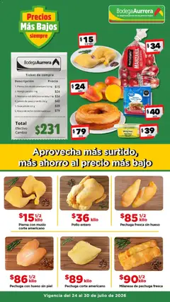 Vista previa de Bodega Aurrerá folleto Aprovecha más surtido, nuevo folleto de la tienda, válido en México a partir del 24/07/2026