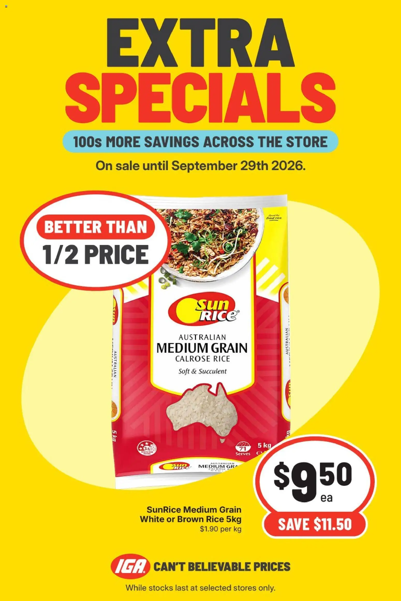 IGA catalogue - valid from 23/09/2026 | Page: 6 | Products: Rice, Brown rice