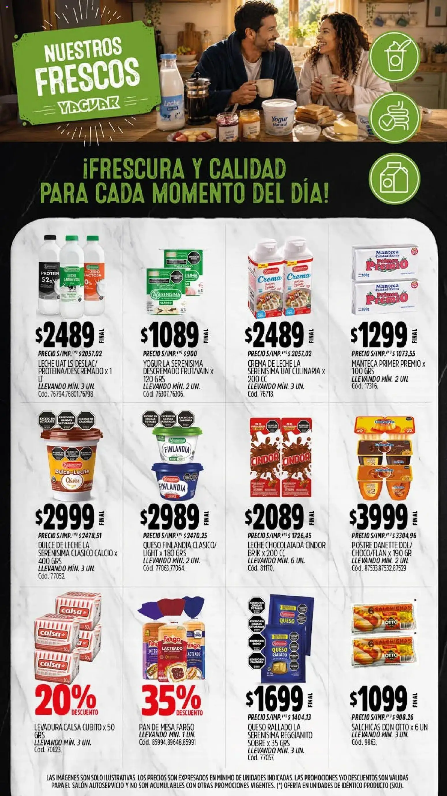 Yaguar - Oferta Semanal Neuquen │ válido desde el 21/09/2026 | Página: 10 | Productos: Mesa, Yogur natural, Crema de leche, Queso