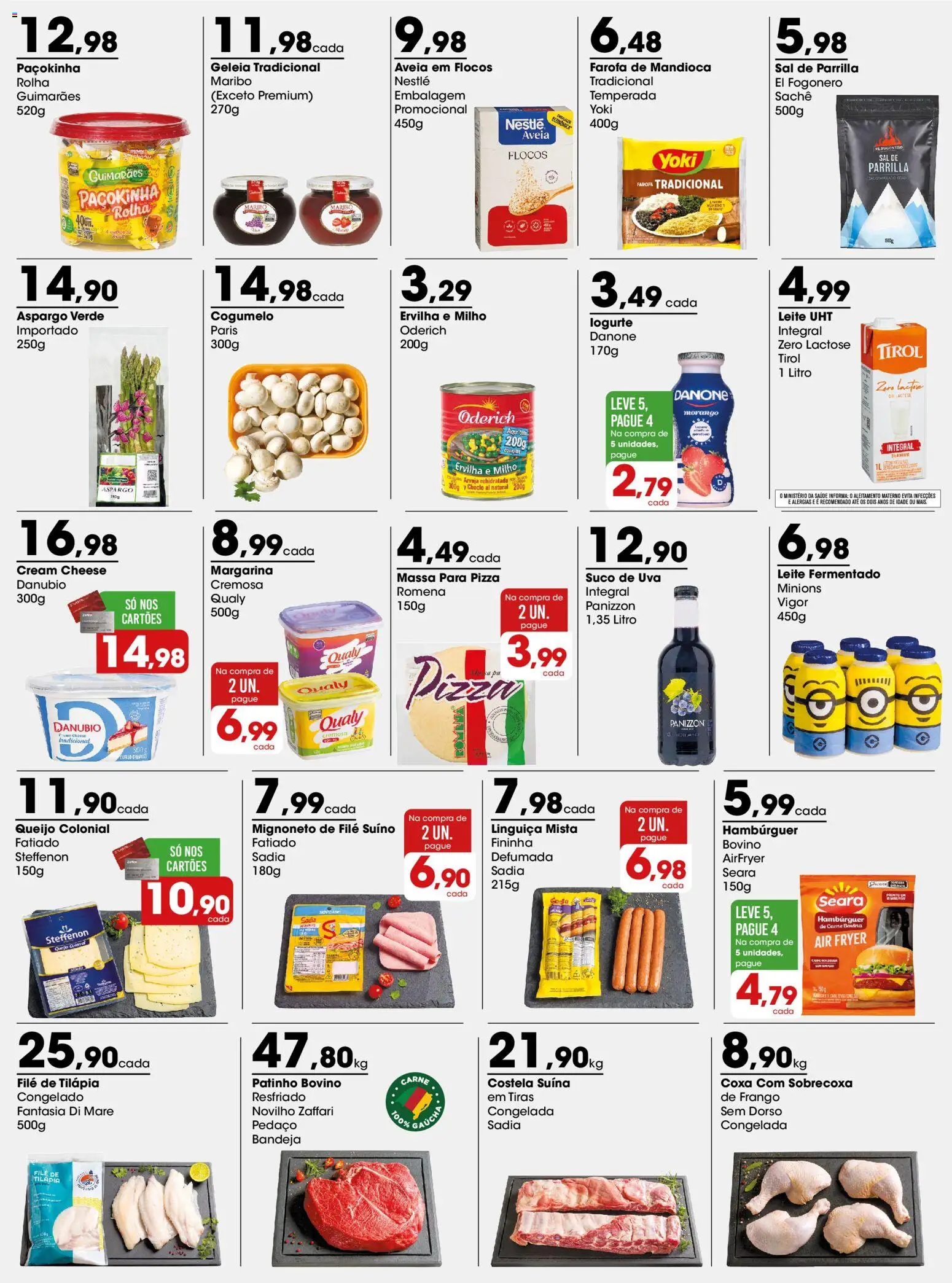 Zaffari Folheto - válido de 04.05.2026 | Página: 2 | Produtos: Mandioca, Linguiça, Bandeja, Filé de tilápia