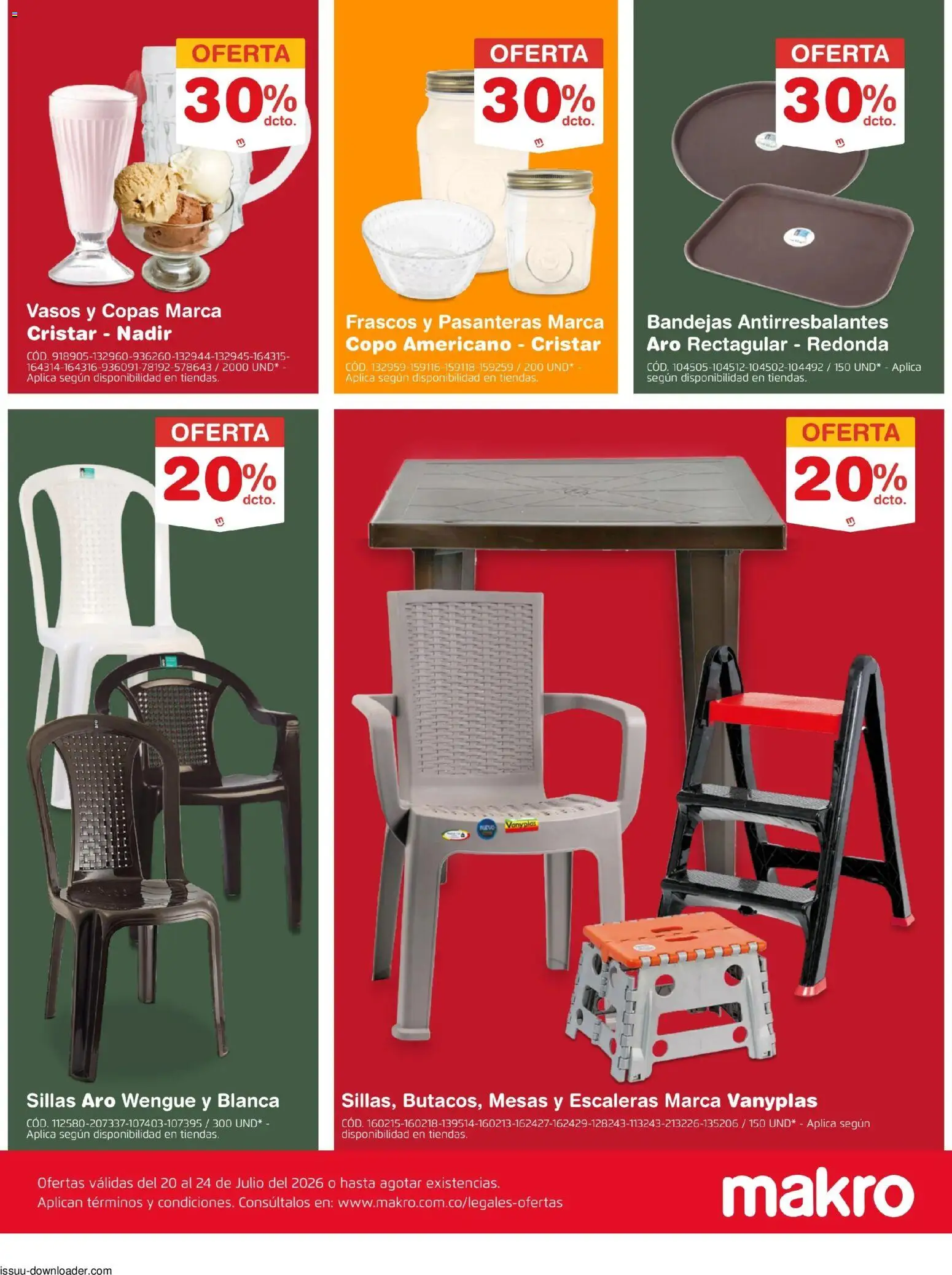 Makro revista - valida desde el 20/07/2026 | Página: 9 | Productos: Vasos