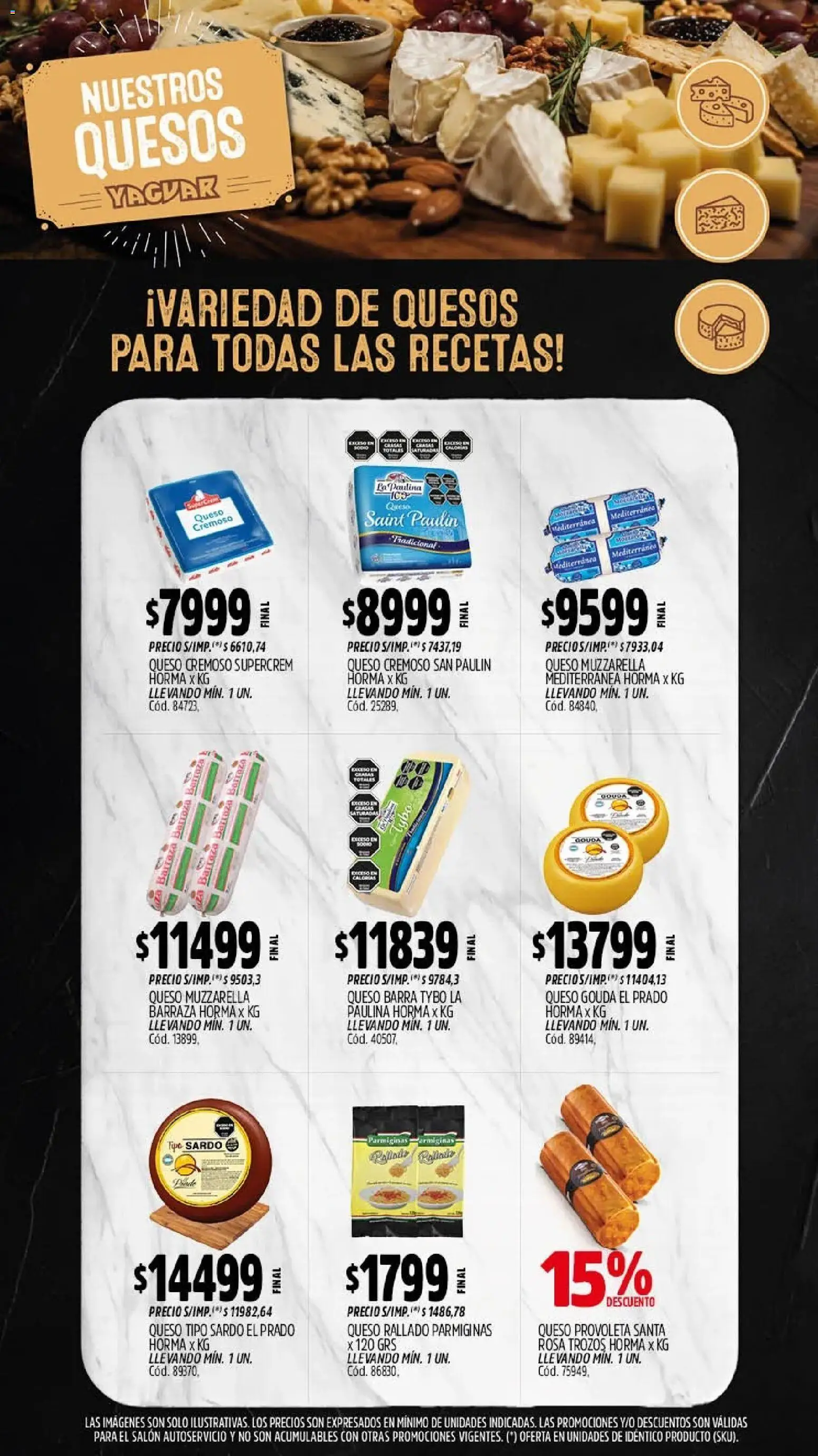 Yaguar - Oferta Semanal Misiones │ válido desde el 17/07/2026 | Página: 7 | Productos: Queso rallado, Queso Gouda, Muzzarella, Queso