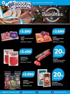 Vista previa Vital - Especial de frescos válido desde el 25.05.2026 | Página: 8 | Productos: Jamón cocido, Mortadela, Panceta, Jamón