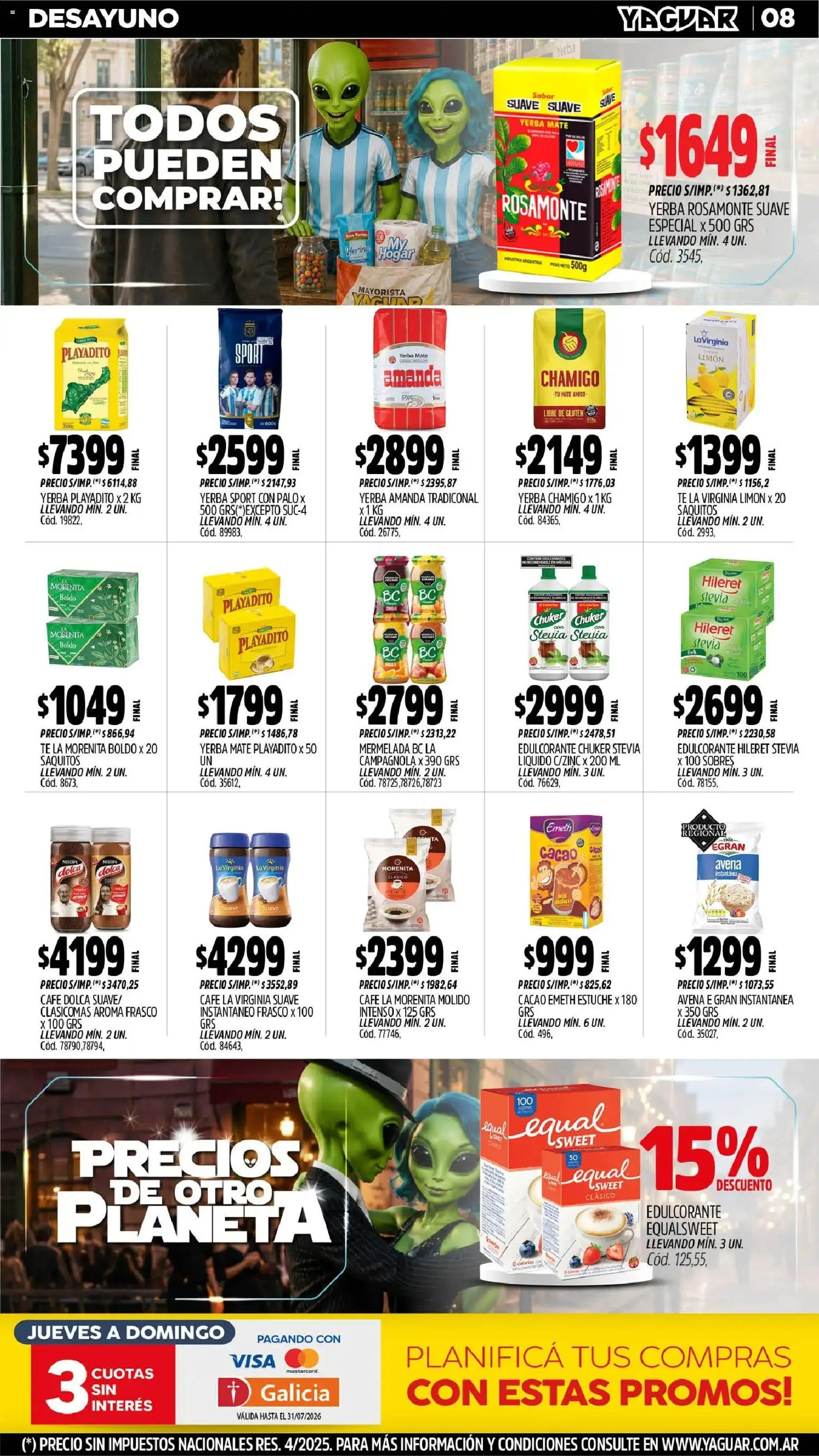 Yaguar - Oferta Semanal General Roca │ válido desde el 29/06/2026 | Página: 10 | Productos: Harina, Estuche, Mermelada, Cacao