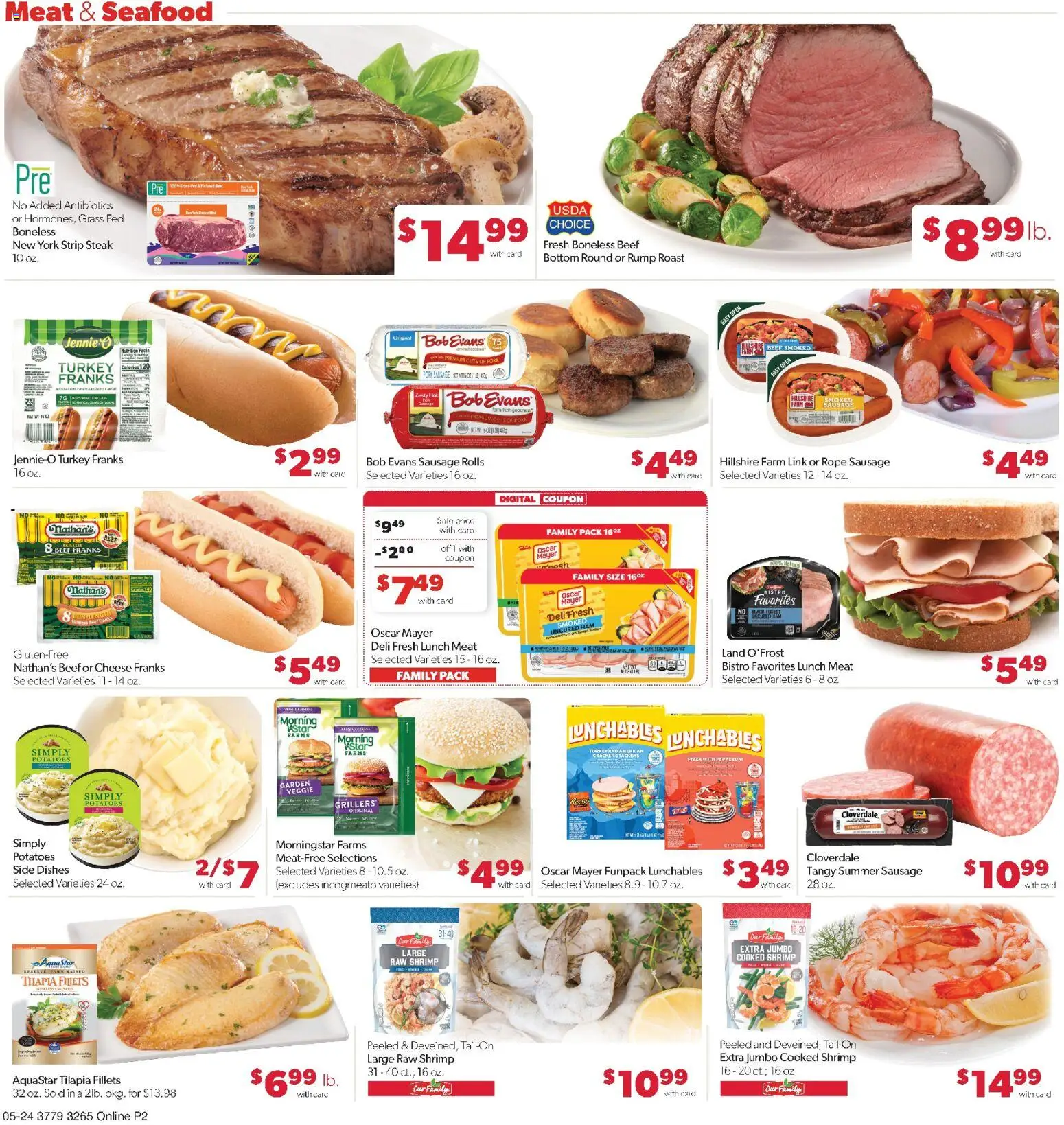 Family Fare Weekly Ad - IA - valid from 24.05.2026 | Page: 6 | Products: Cheese, Ham, Pizza, Seafood