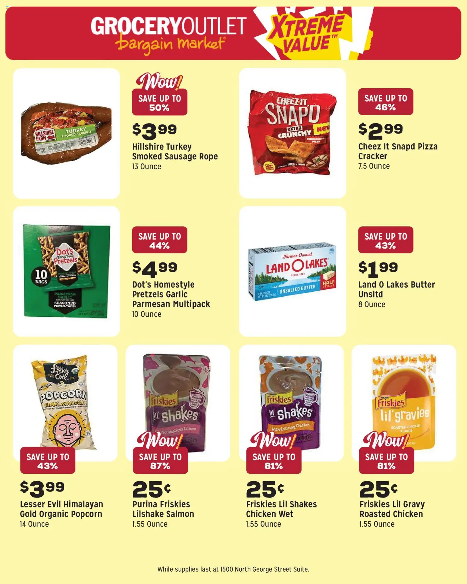 Grocery Outlet Weekly Ad - PA - valid from 03.06.2026 | Page: 9 | Products: Butter, Pizza, Sausage, Garlic