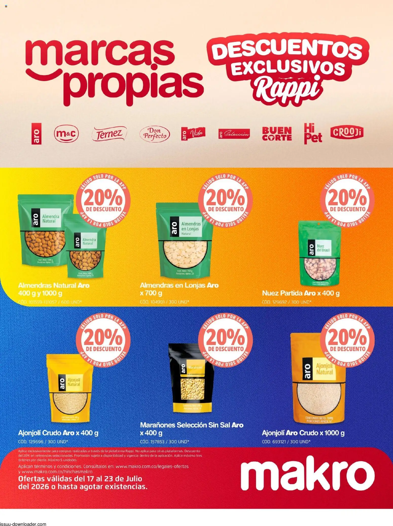Makro revista - valida desde el 17/07/2026 | Página: 12 | Productos: Almendra, Almendras, Sal, Nuez