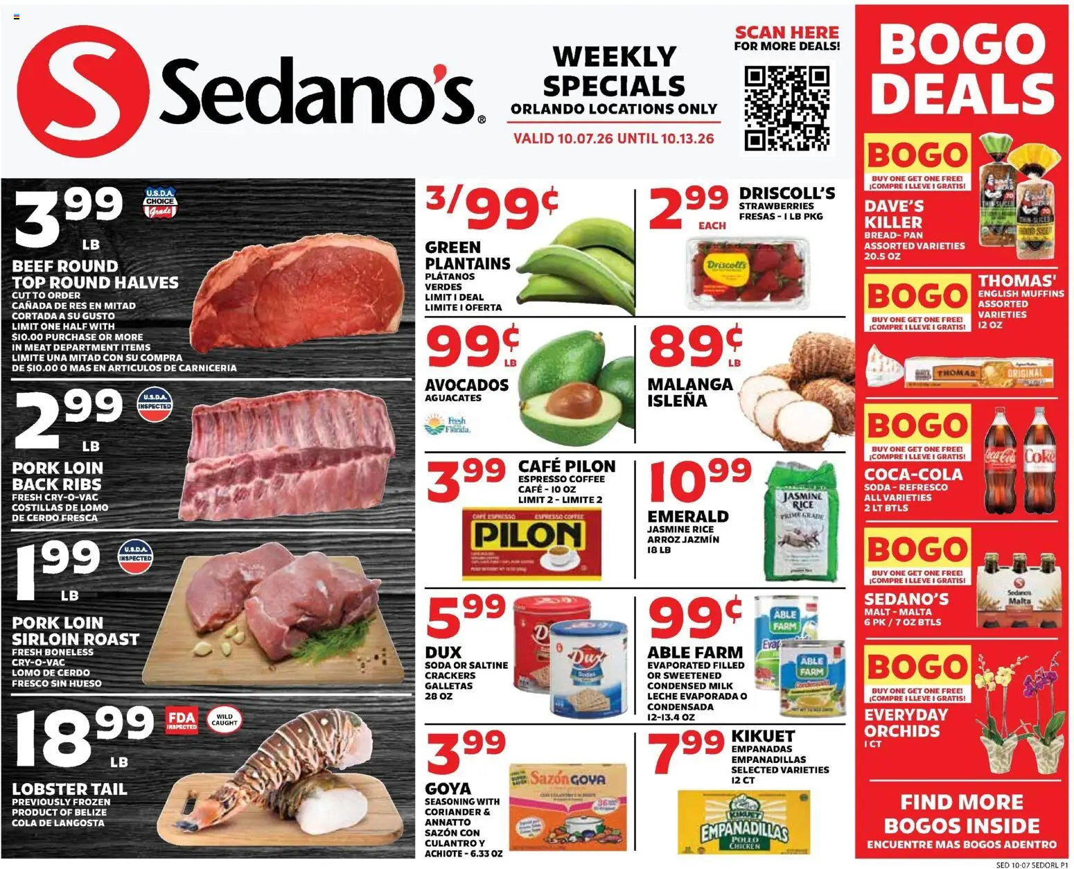 Sedano's Weekly Ad - valid from 10/07/2026 | Page: 1