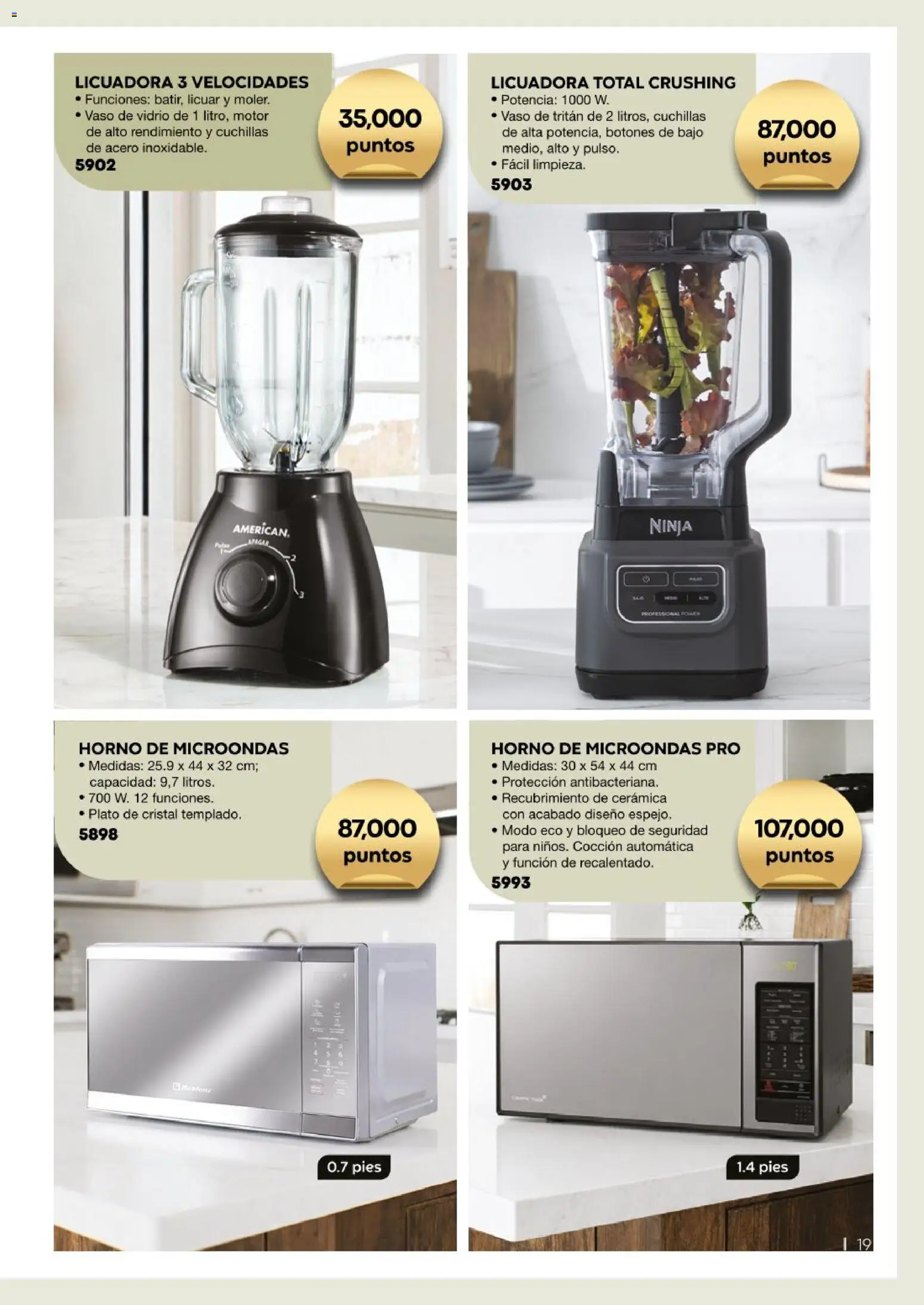 Nuevas ofertas de Fuller válidas en toda la República Mexicana desde el 15/06/2026. ¡Encuentra las mejores ofertas en Fuller catálogo Puntos! | Página: 19 | Productos: Horno de microondas, Horno, Licuadora, Microondas