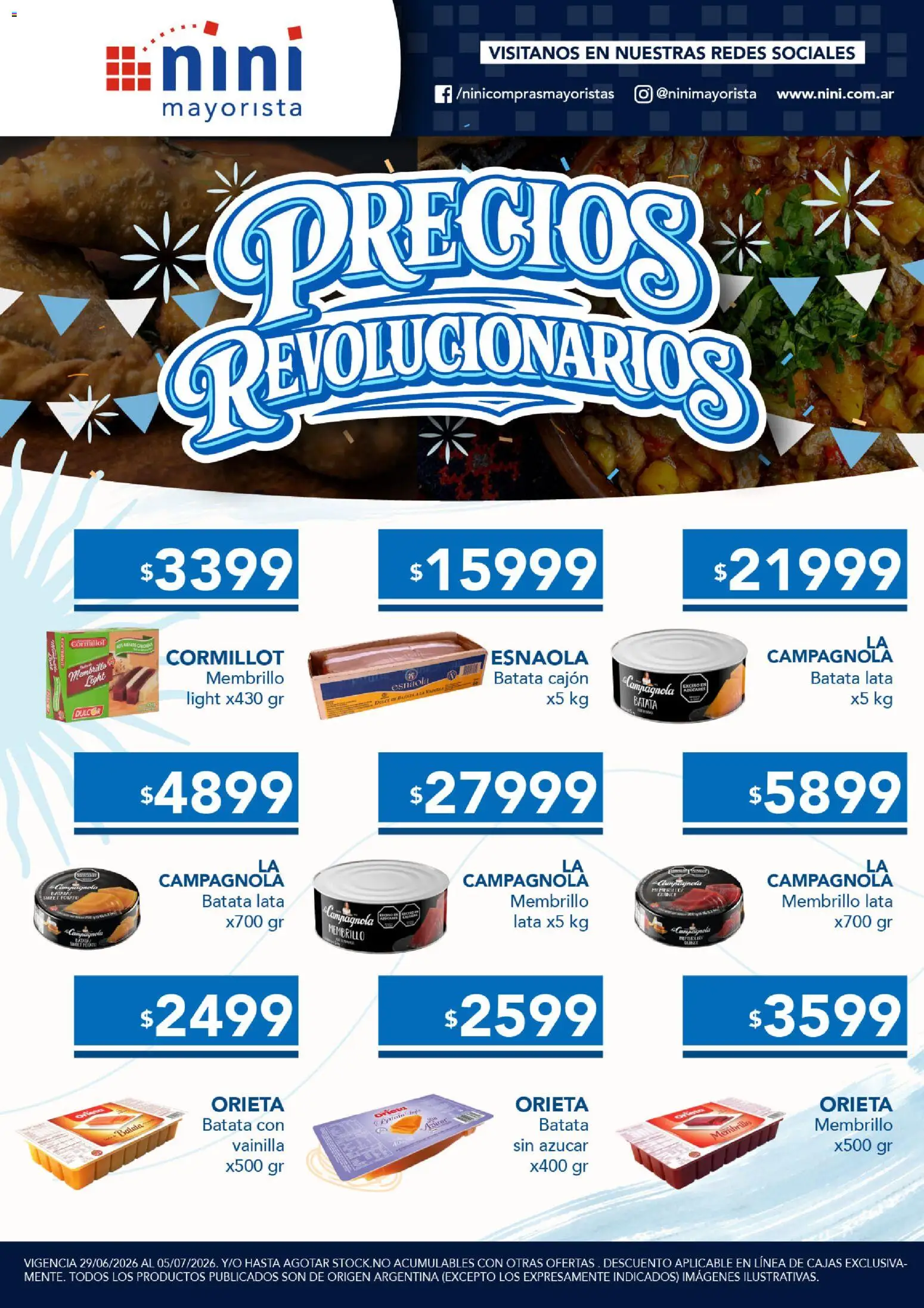 NINI Mayorista ofertas │ válido desde el 29/06/2026 | Página: 1 | Productos: Batata, Azucar