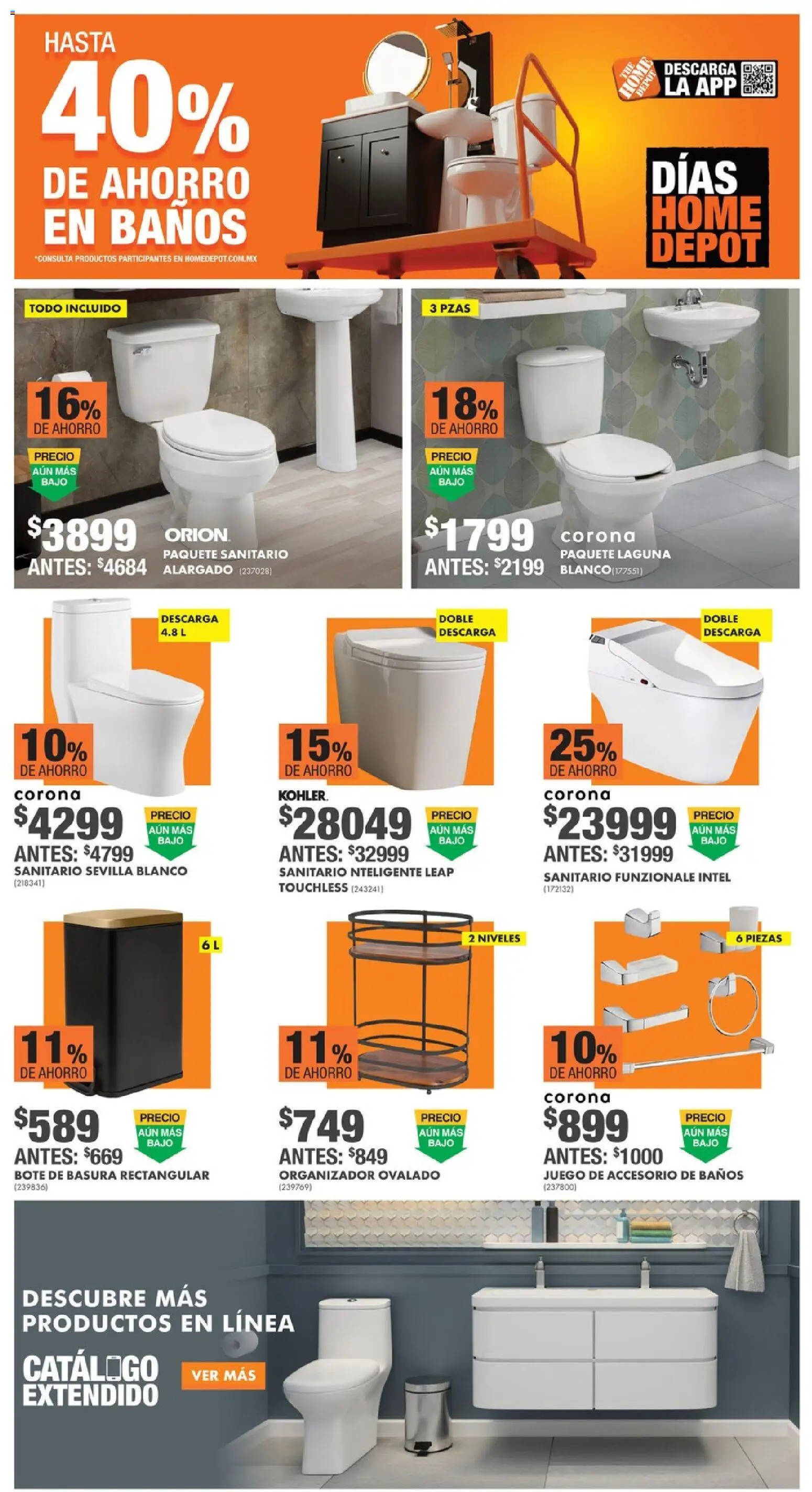 Nuevas ofertas de Home Depot válidas en toda la República Mexicana desde el 14/07/2026. ¡Encuentra las mejores ofertas en Home Depot catálogo! | Página: 4 | Productos: Juego, Organizador, Bote de basura