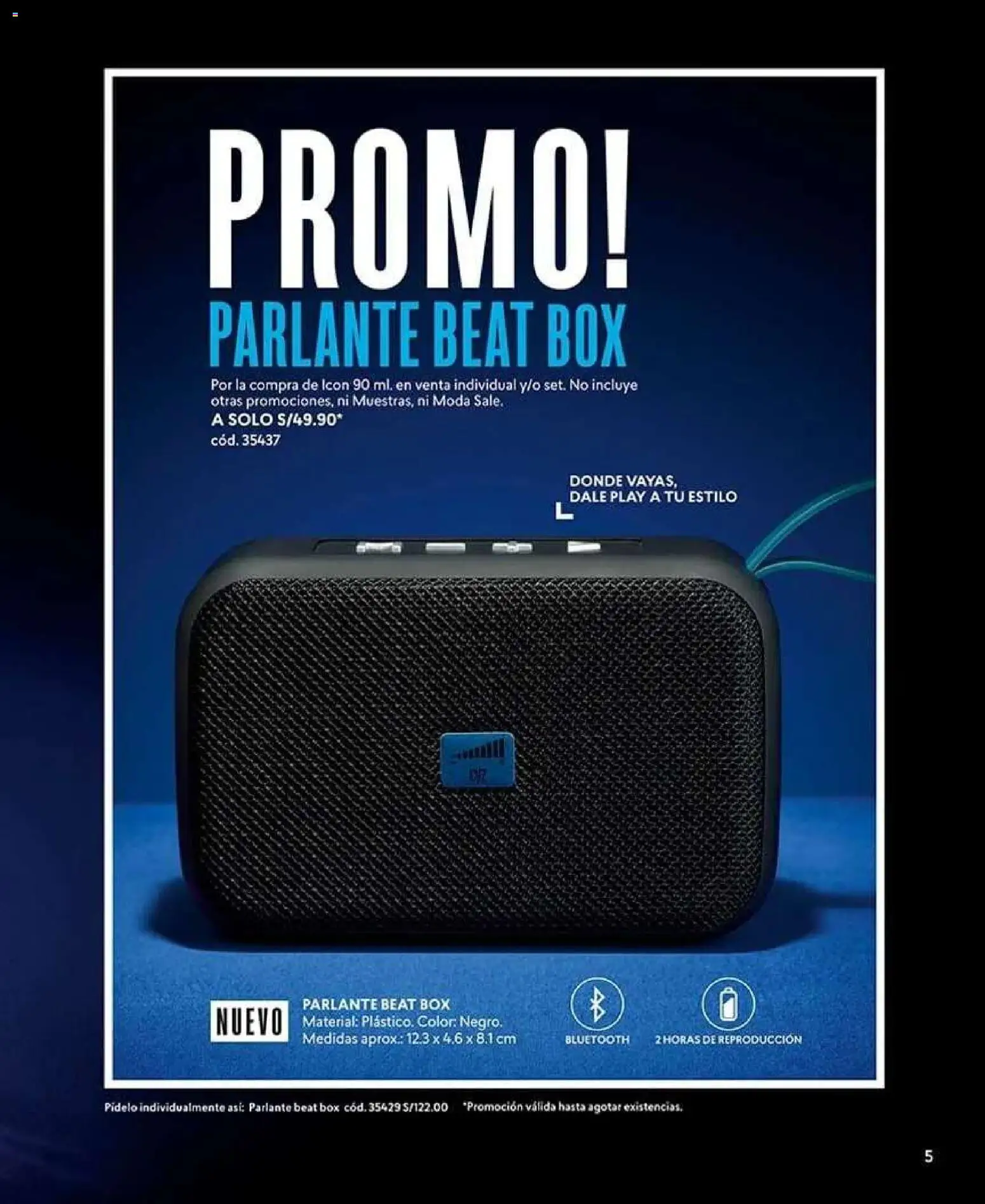 Catálogo CyZone válido desde 22/08/2026 | Página: 5 | Productos: Parlante