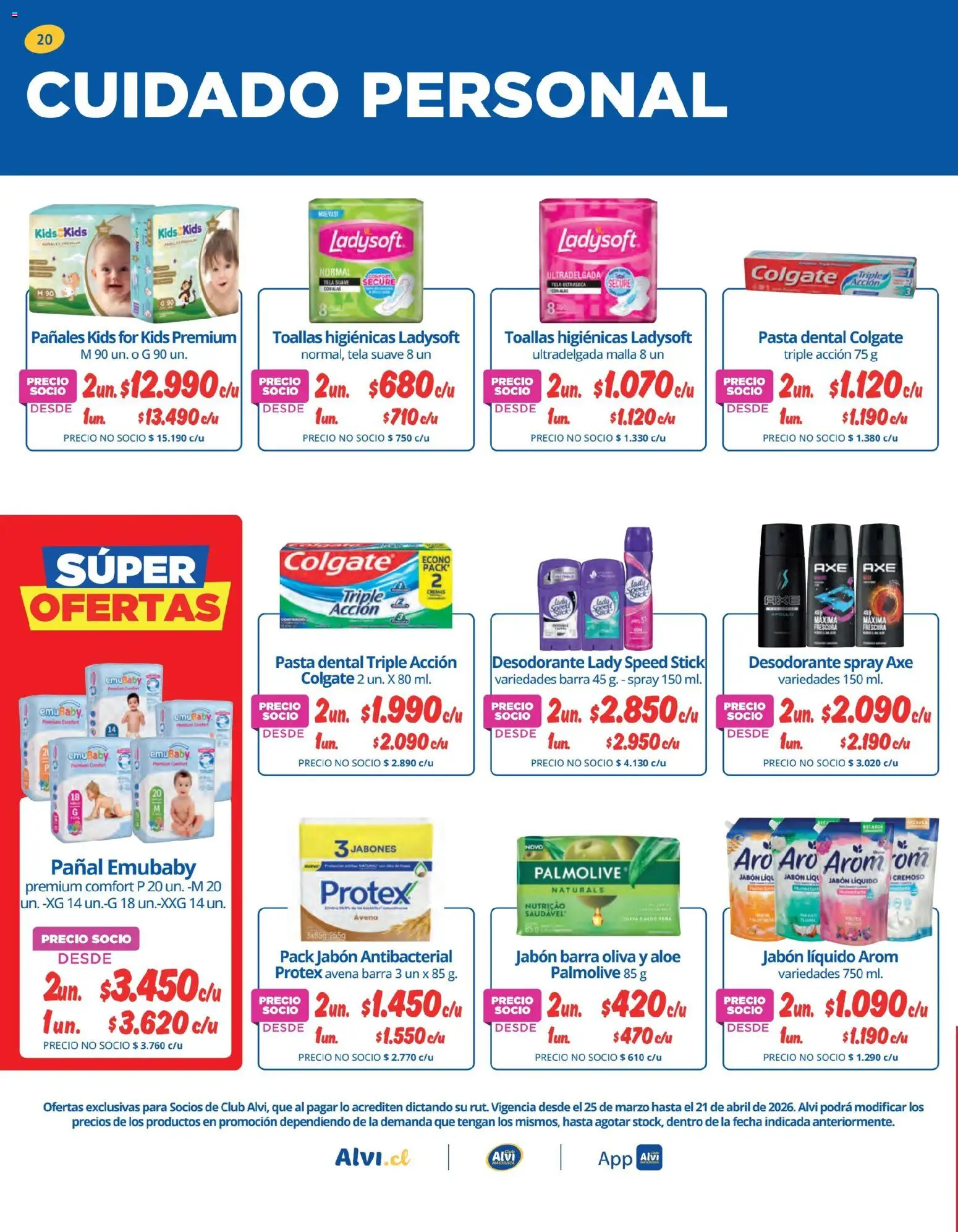 Alvi ofertas  │ válido desde el 25.03.2026 | Página: 20 | Productos: Avena, Oliva, Pañales, Pasta
