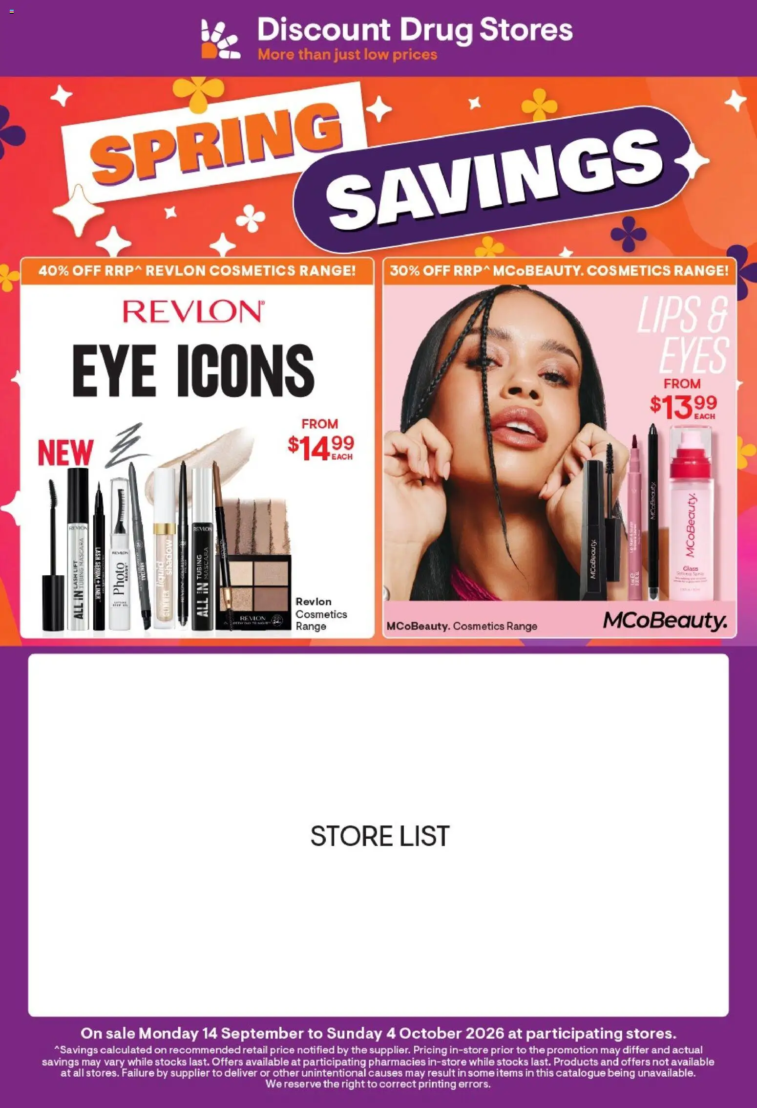Discount Drug Stores catalogue - valid from 14/09/2026 | Page: 21 | Products: Mascara, Peach