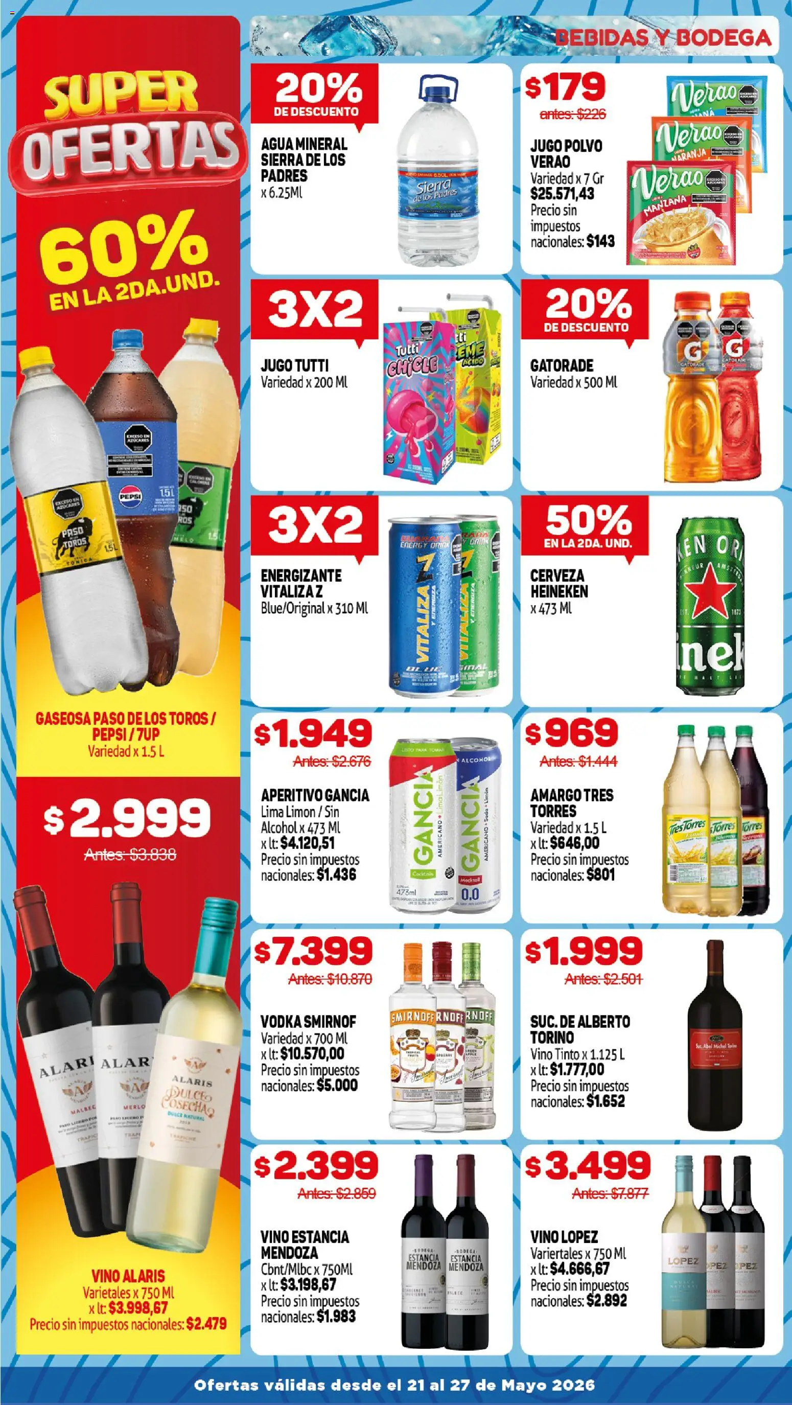 Makro ofertas │ válido desde el 21.05.2026 | Página: 11 | Productos: Polvo, Gaseosa, Cerveza, Chicle